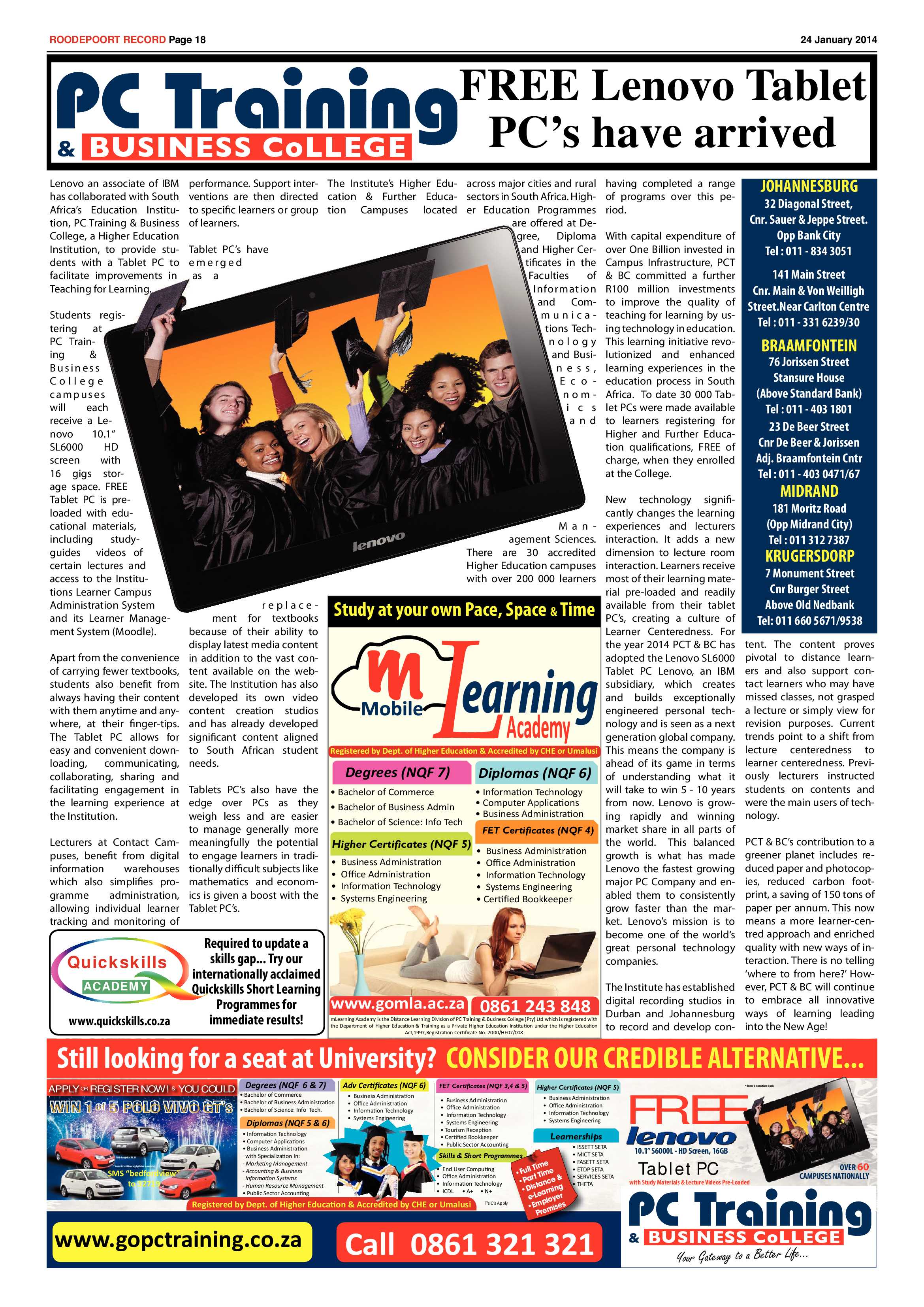 Roodepoort Record 24 January 2014 page 18