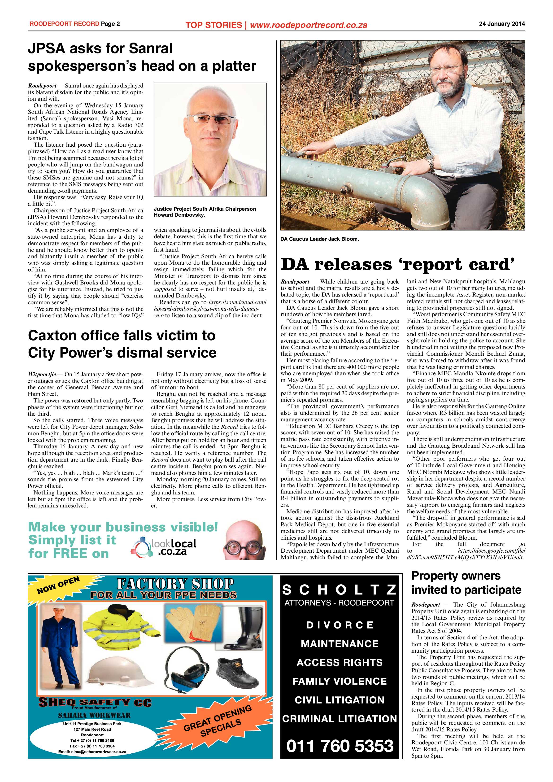 Roodepoort Record 24 January 2014 page 2
