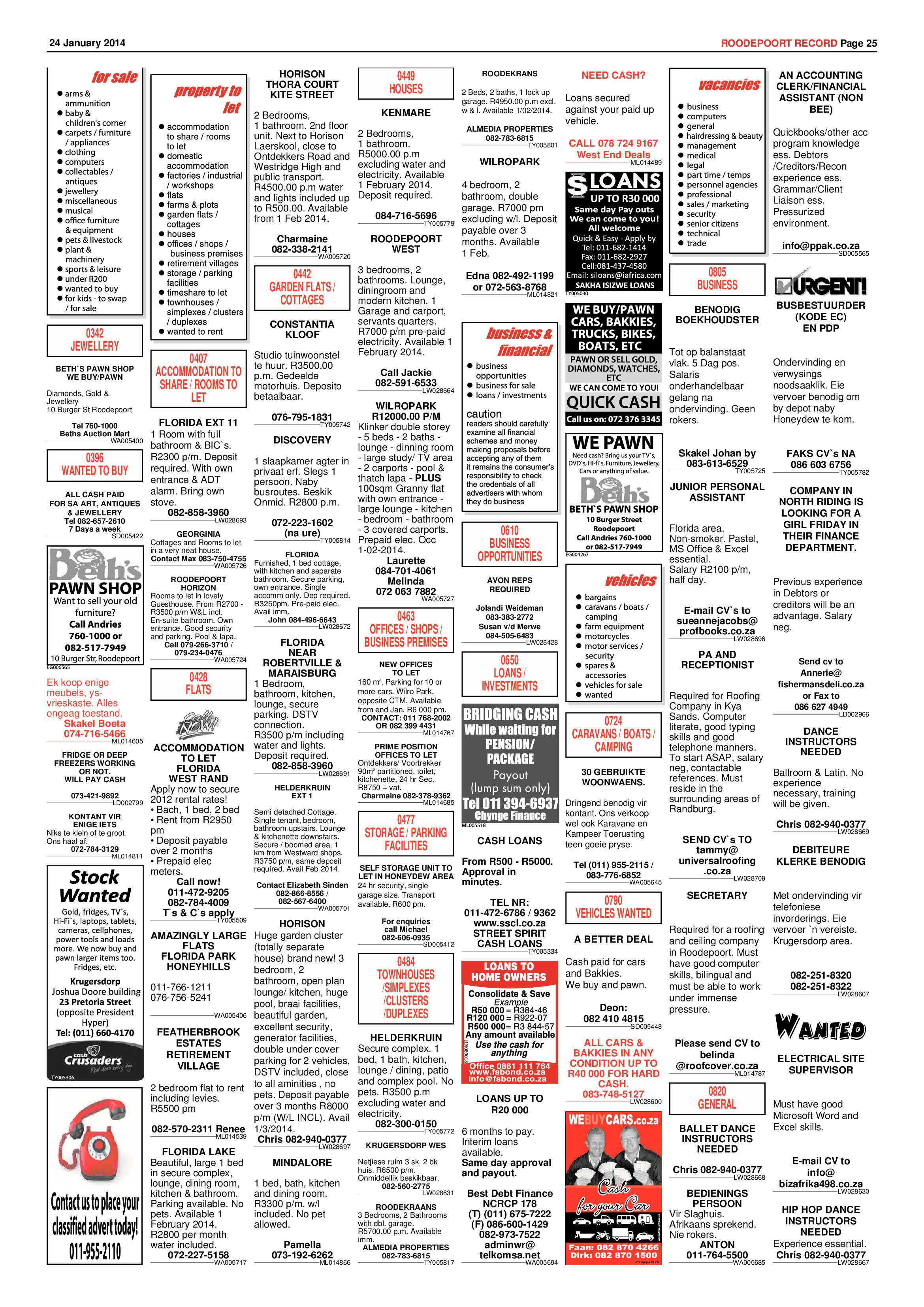 Roodepoort Record 24 January 2014 page 25