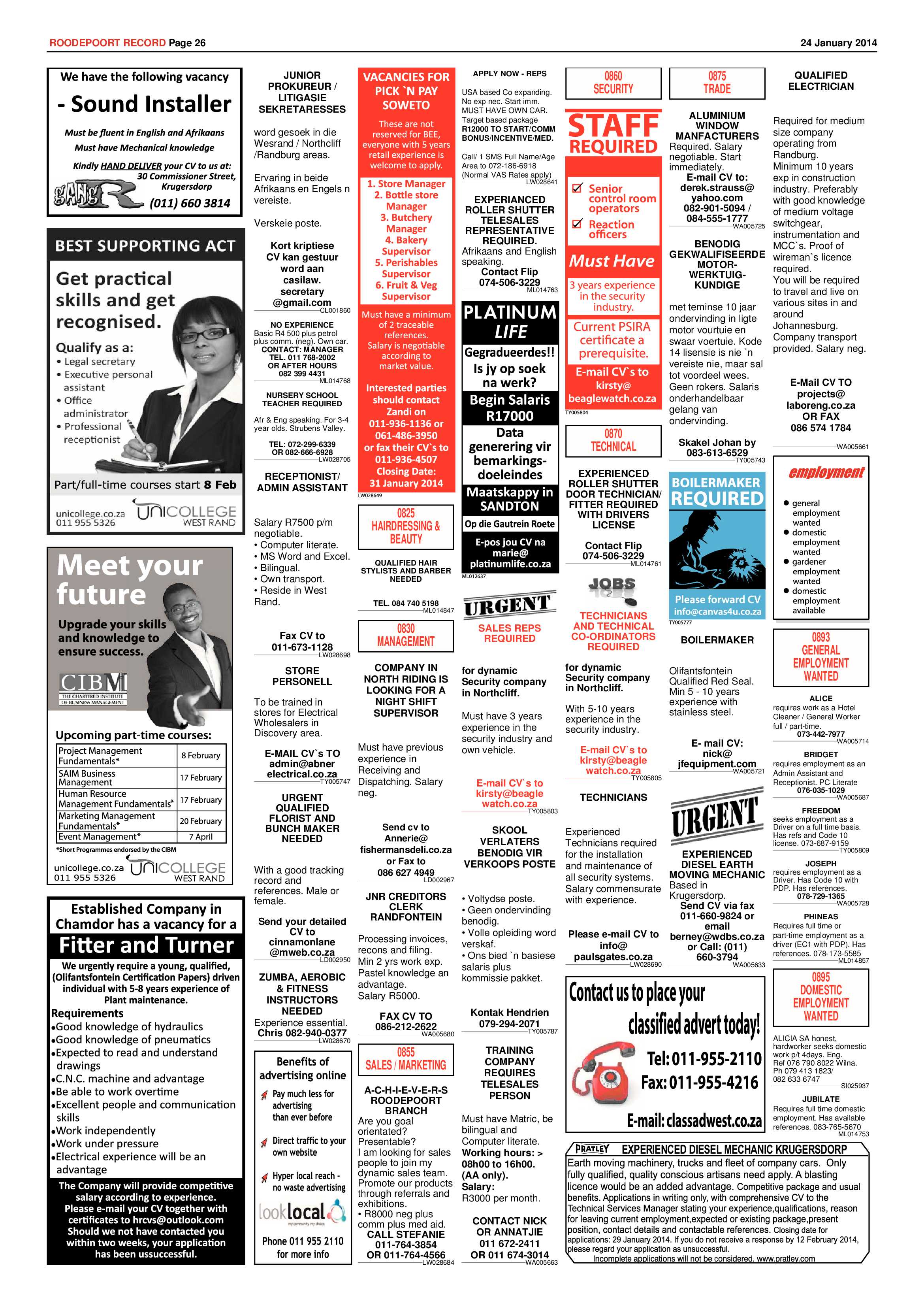 Roodepoort Record 24 January 2014 page 26