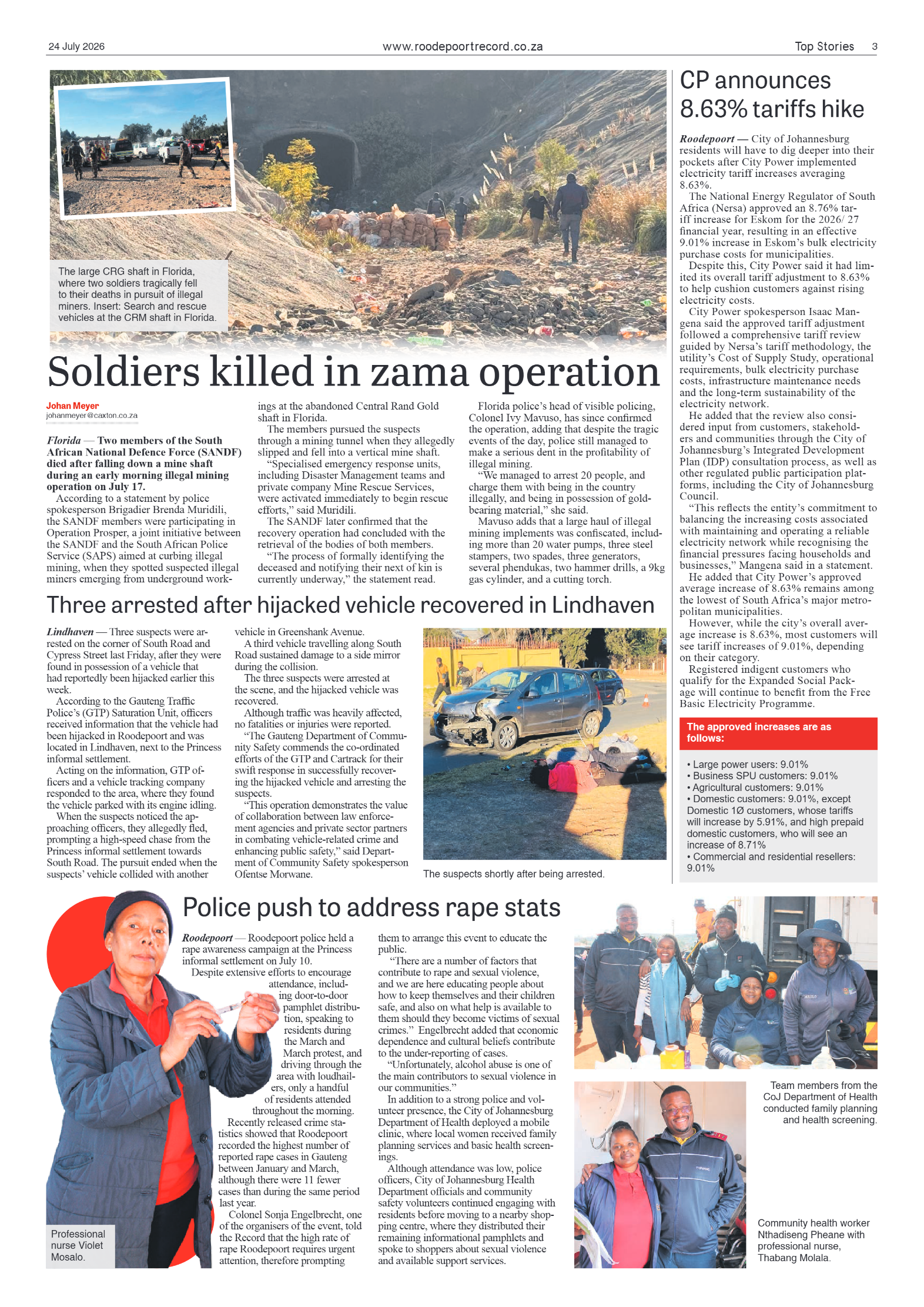Roodepoort Record 24 July 2026 page 3