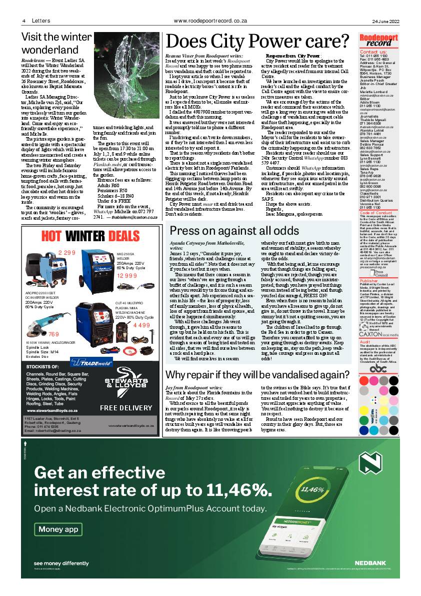 Roodepoort Record 24 June 2022 page 4