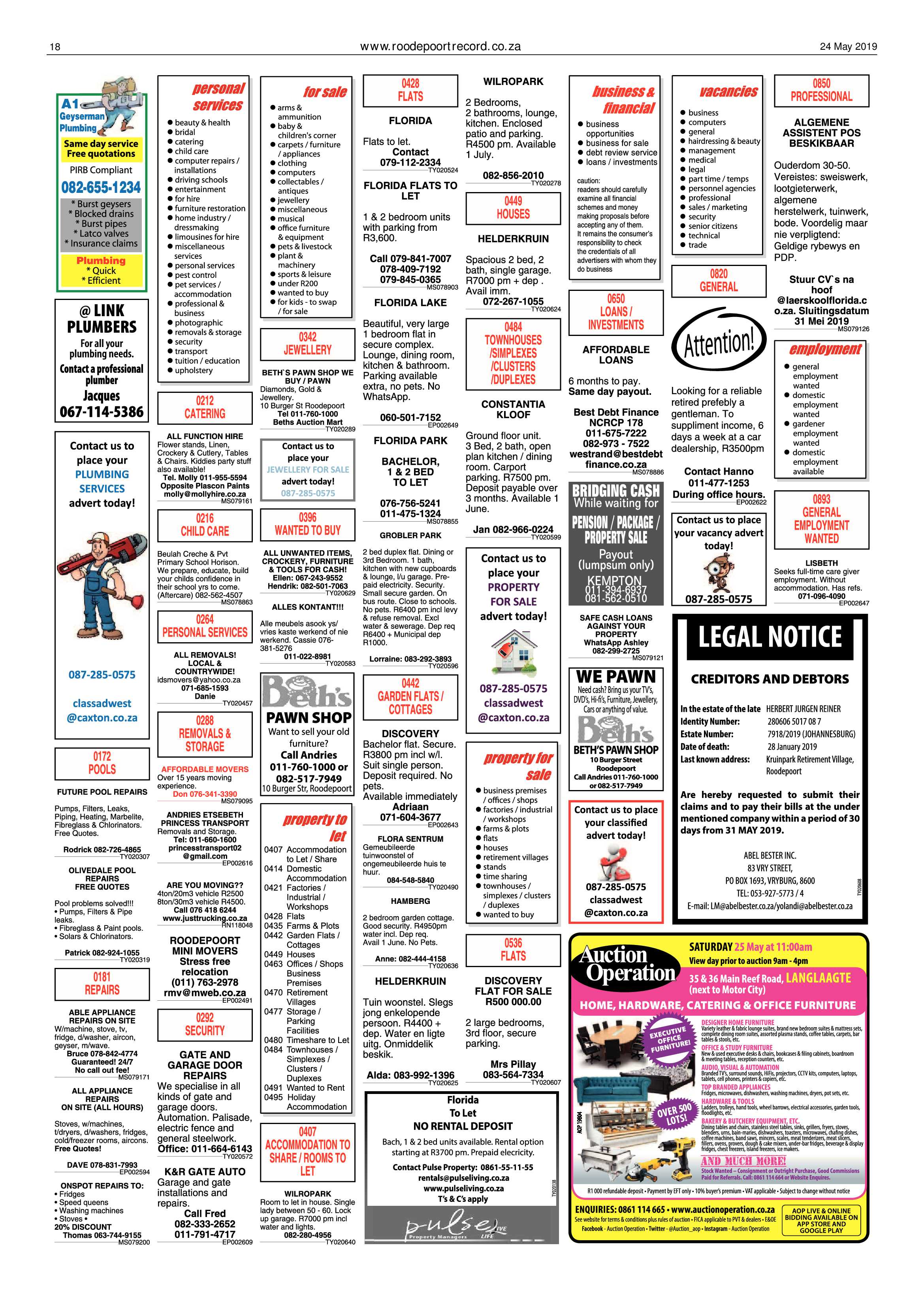 Roodepoort Record 24 May 2019 page 18