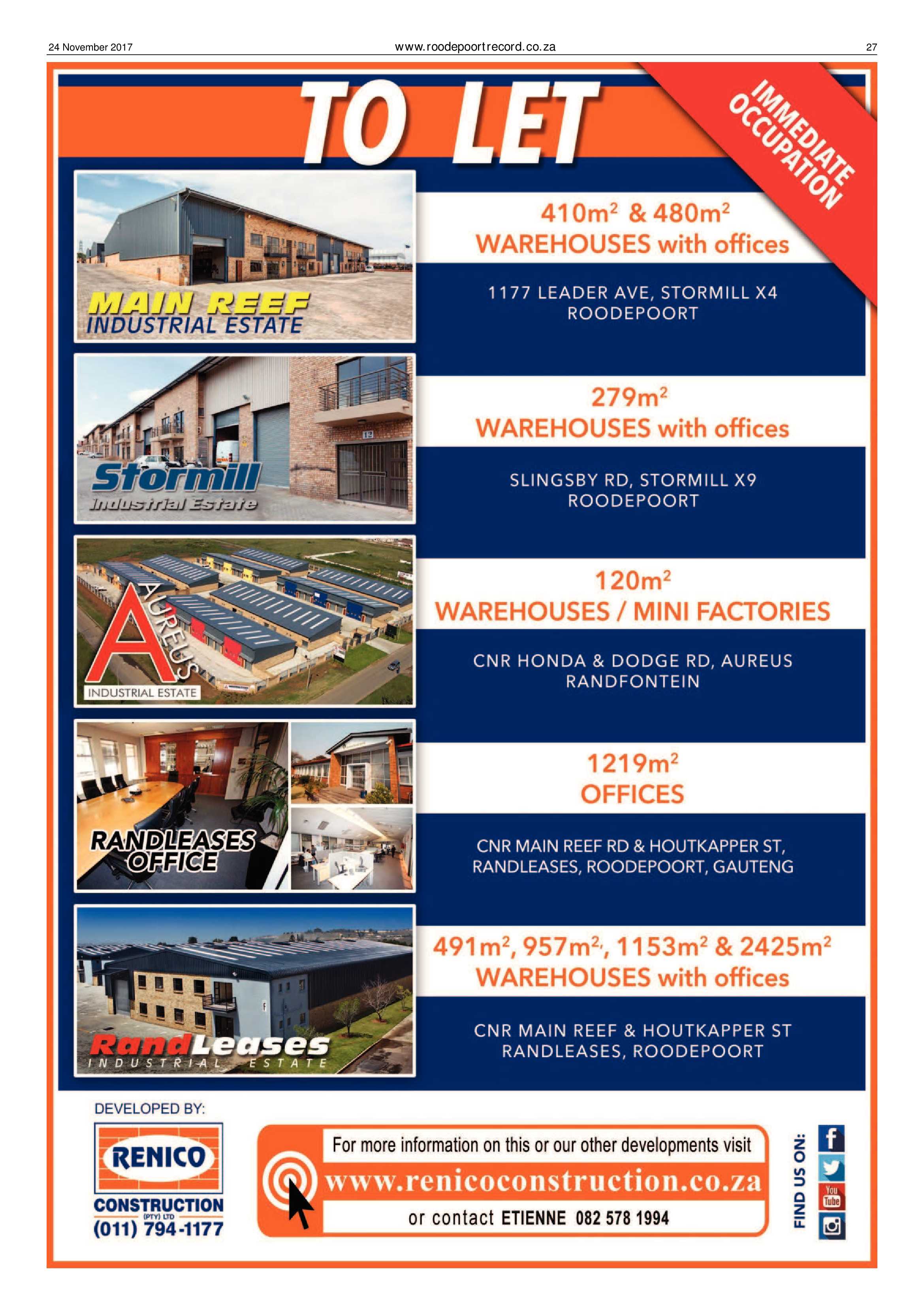 Roodepoort Record 24 November 2017 page 27