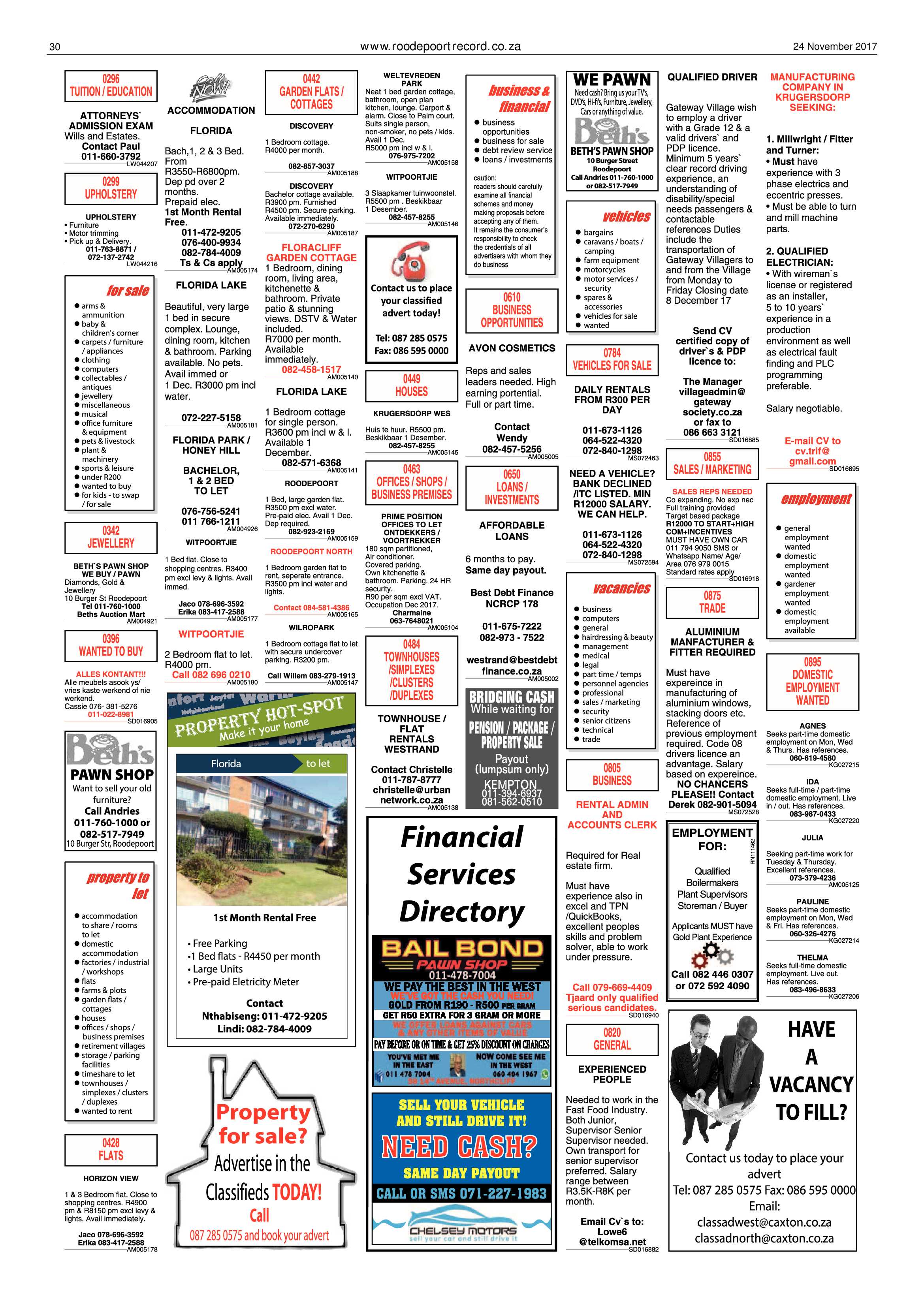 Roodepoort Record 24 November 2017 page 30