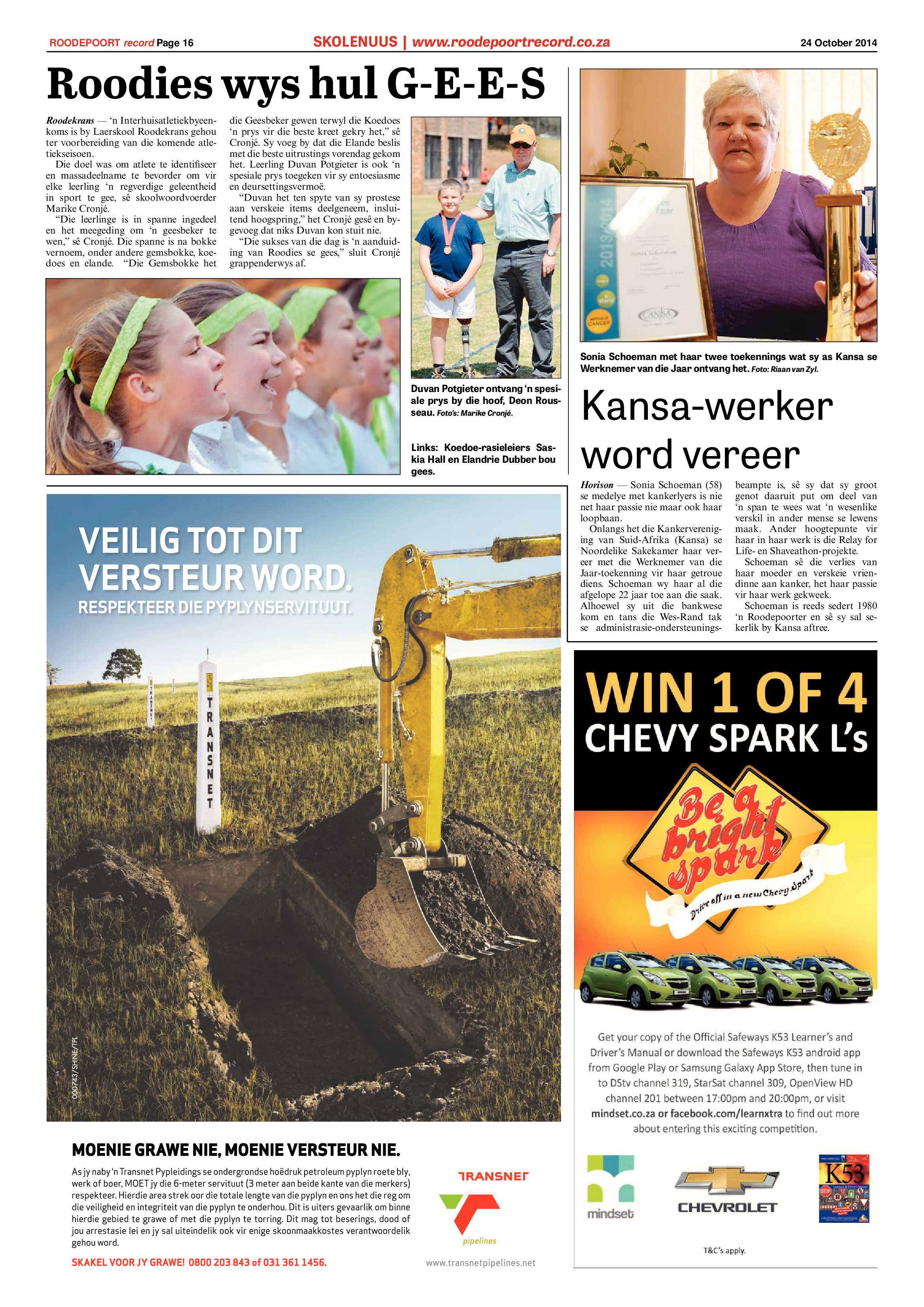 Roodepoort Record 24 October 2014 page 16