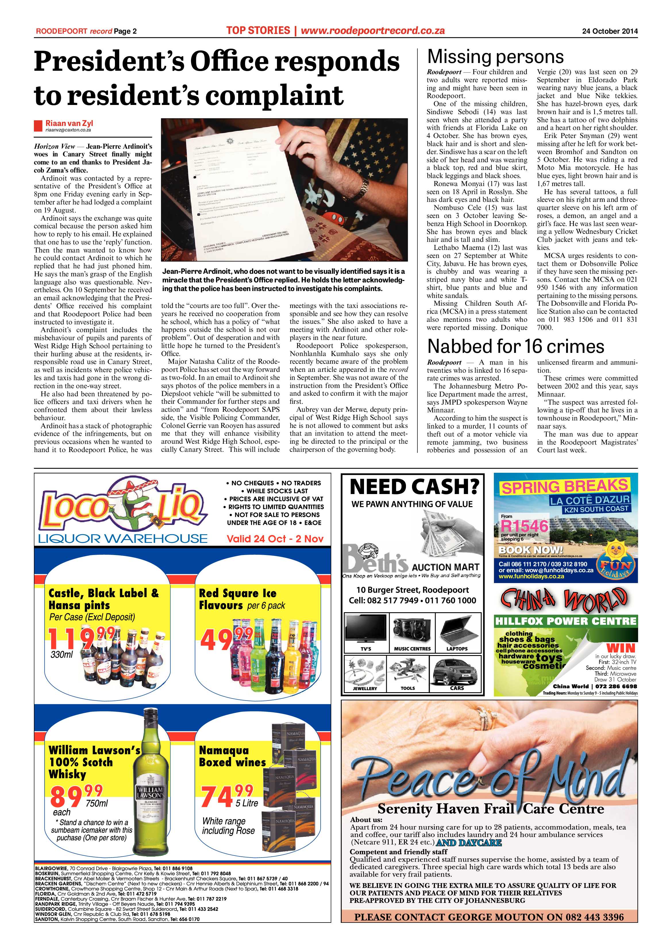 Roodepoort Record 24 October 2014 page 2
