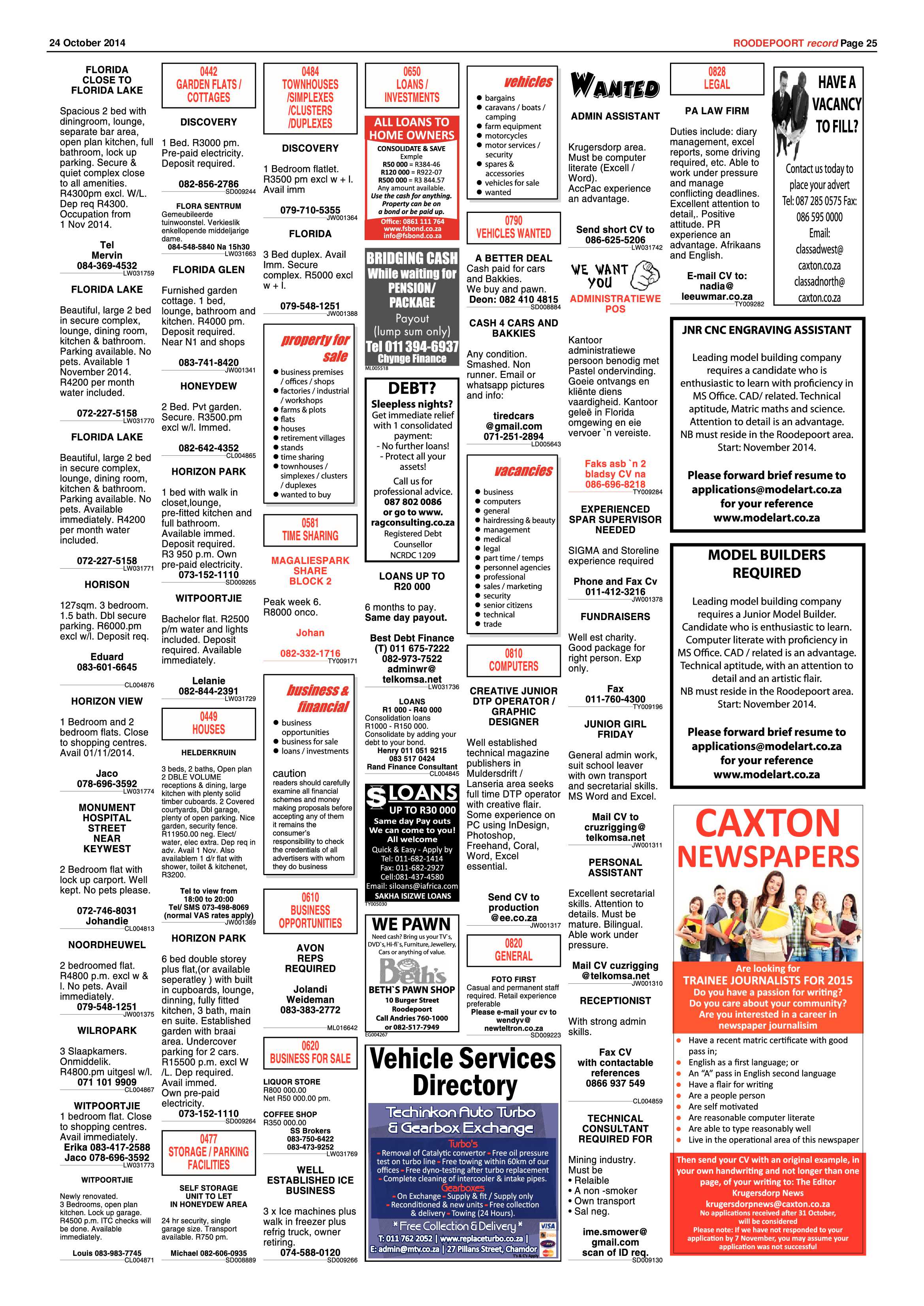 Roodepoort Record 24 October 2014 page 25