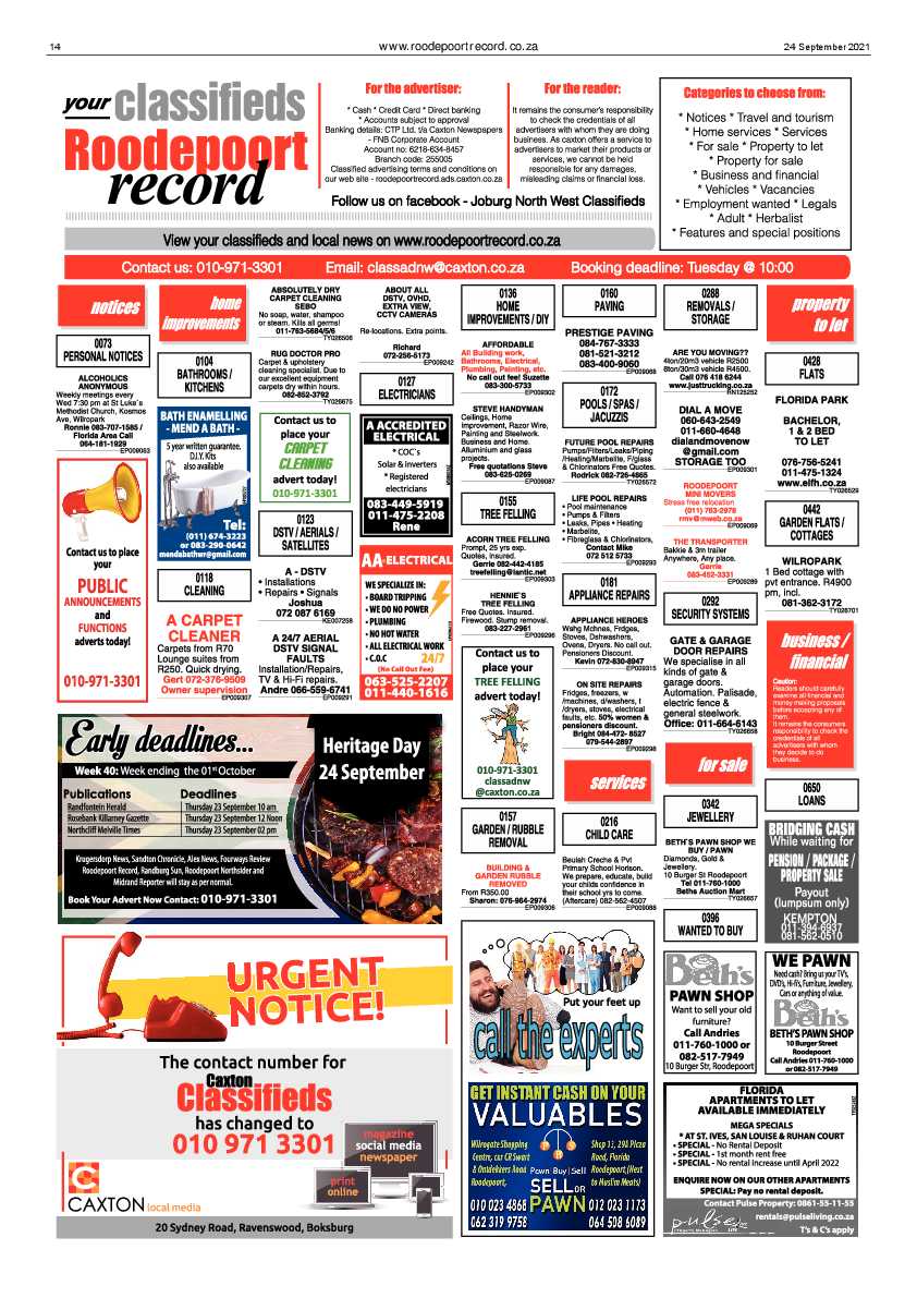 Roodepoort Record 24 September 2021 page 14