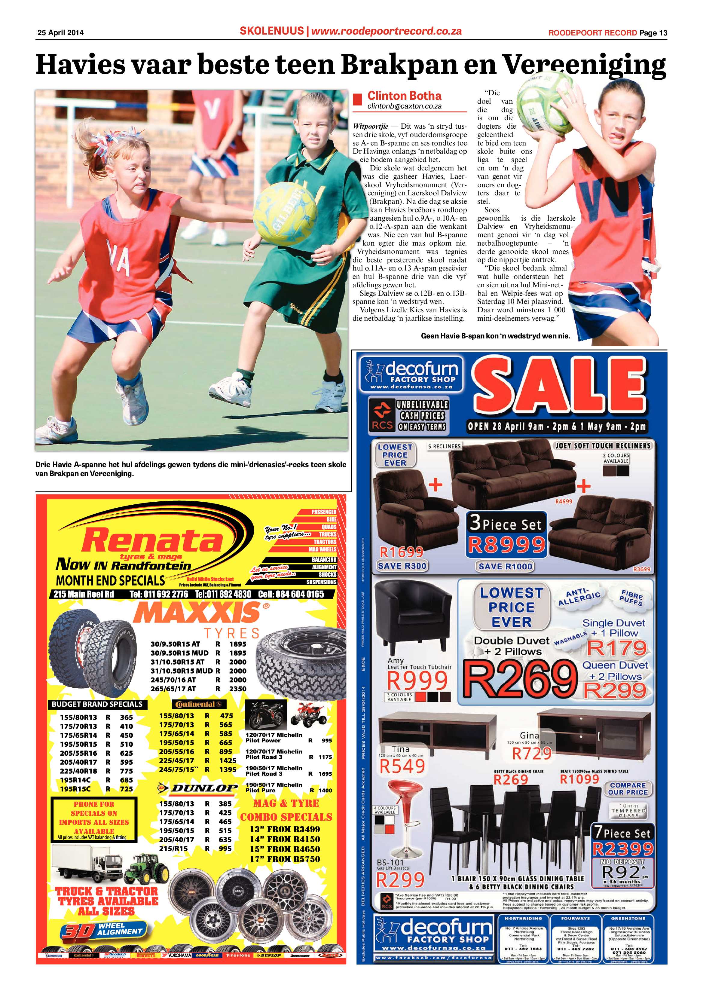 Roodepoort Record 25 April 2014 page 13