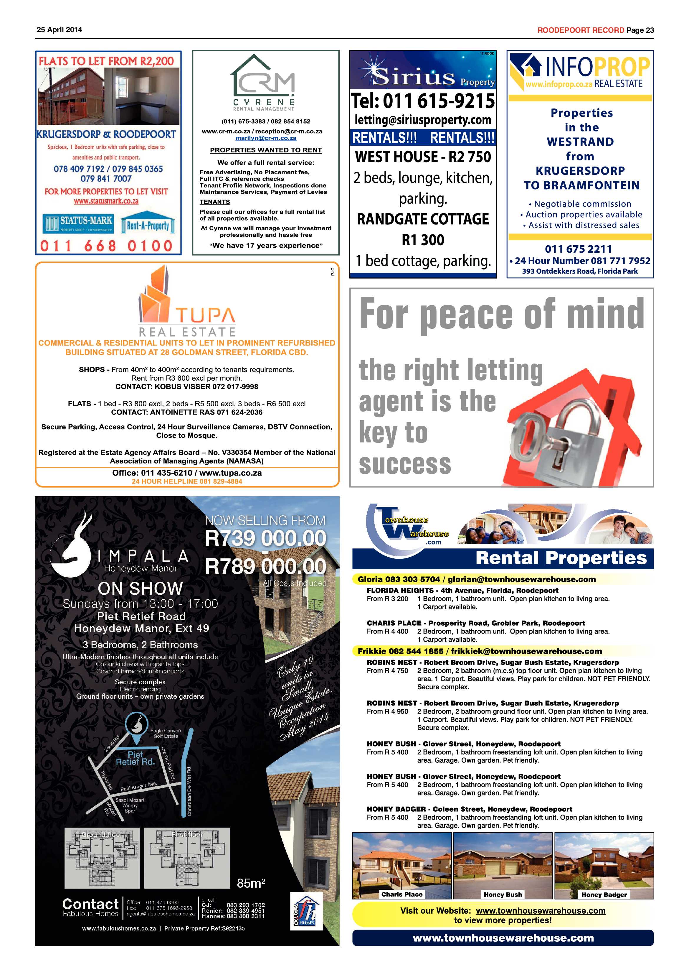 Roodepoort Record 25 April 2014 page 23