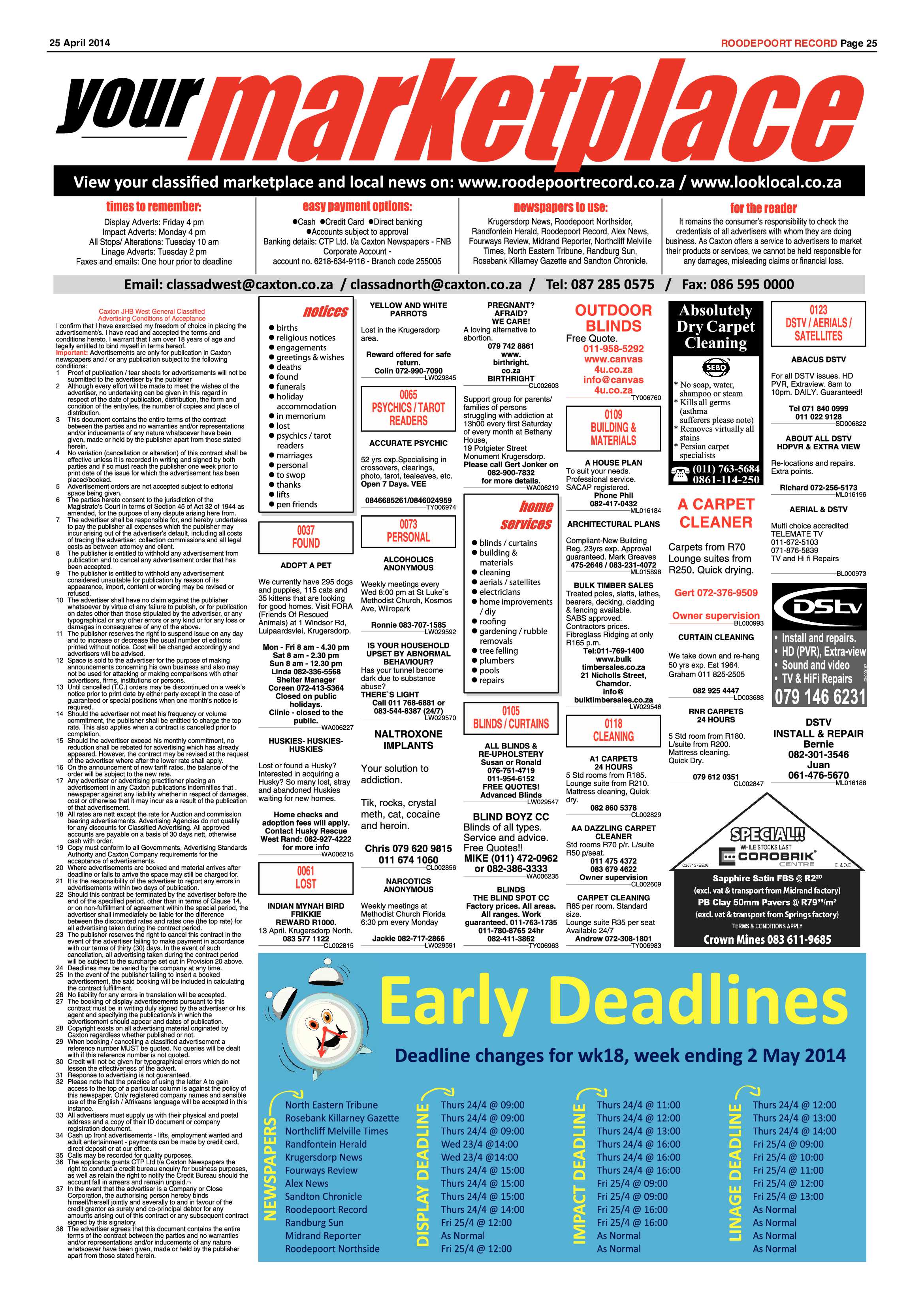 Roodepoort Record 25 April 2014 page 25