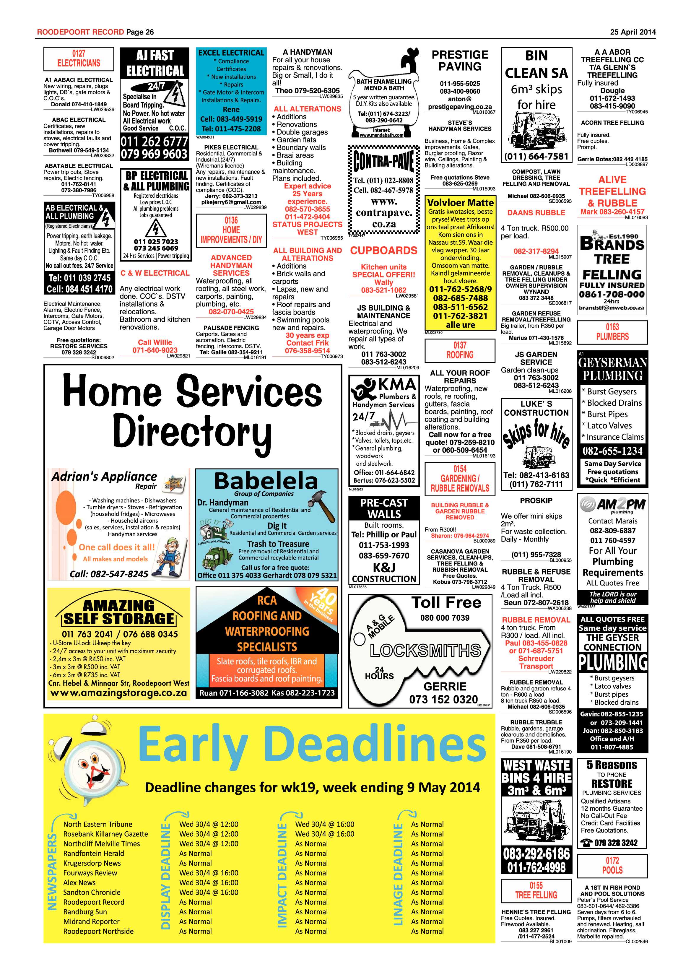 Roodepoort Record 25 April 2014 page 26