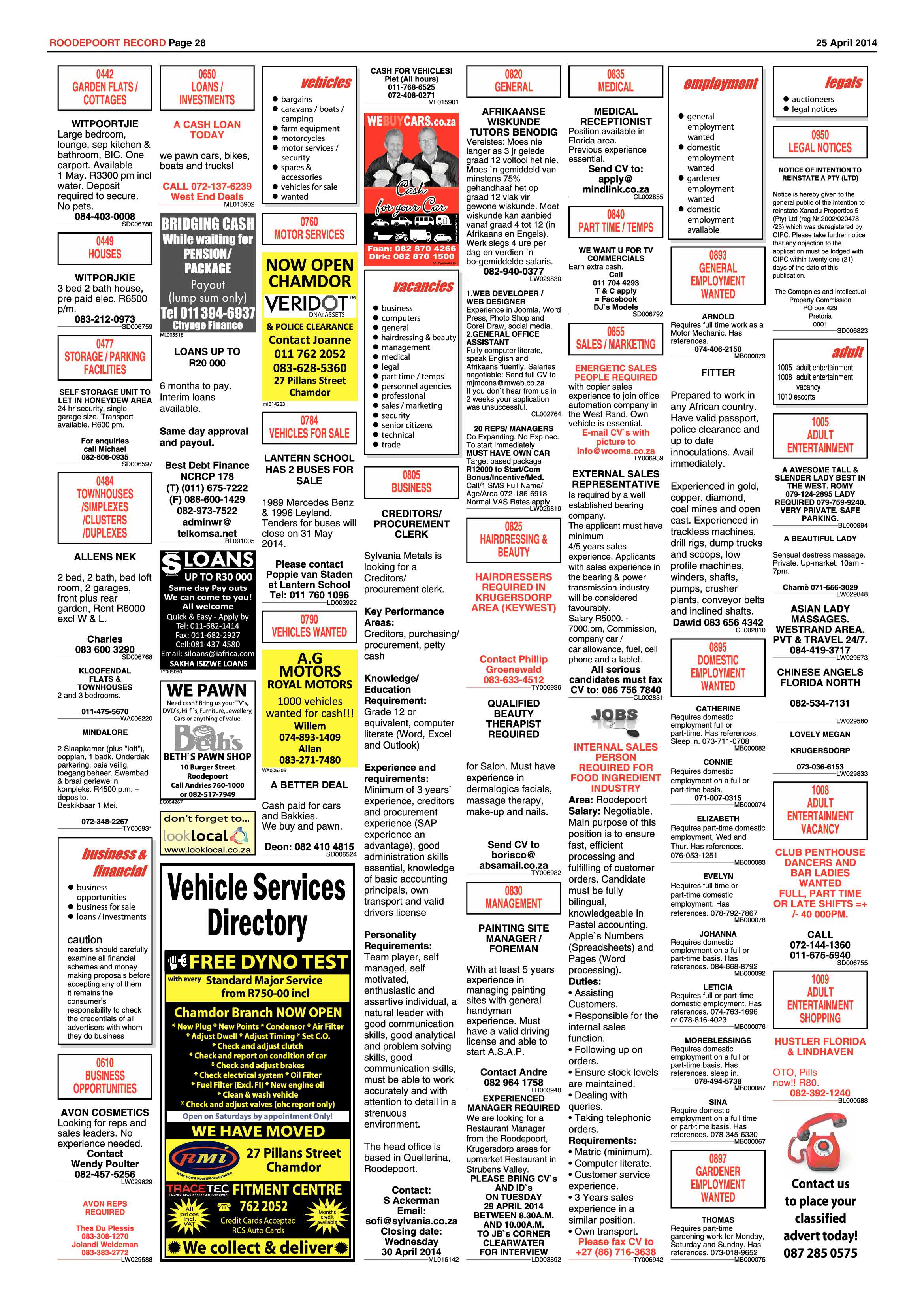 Roodepoort Record 25 April 2014 page 28