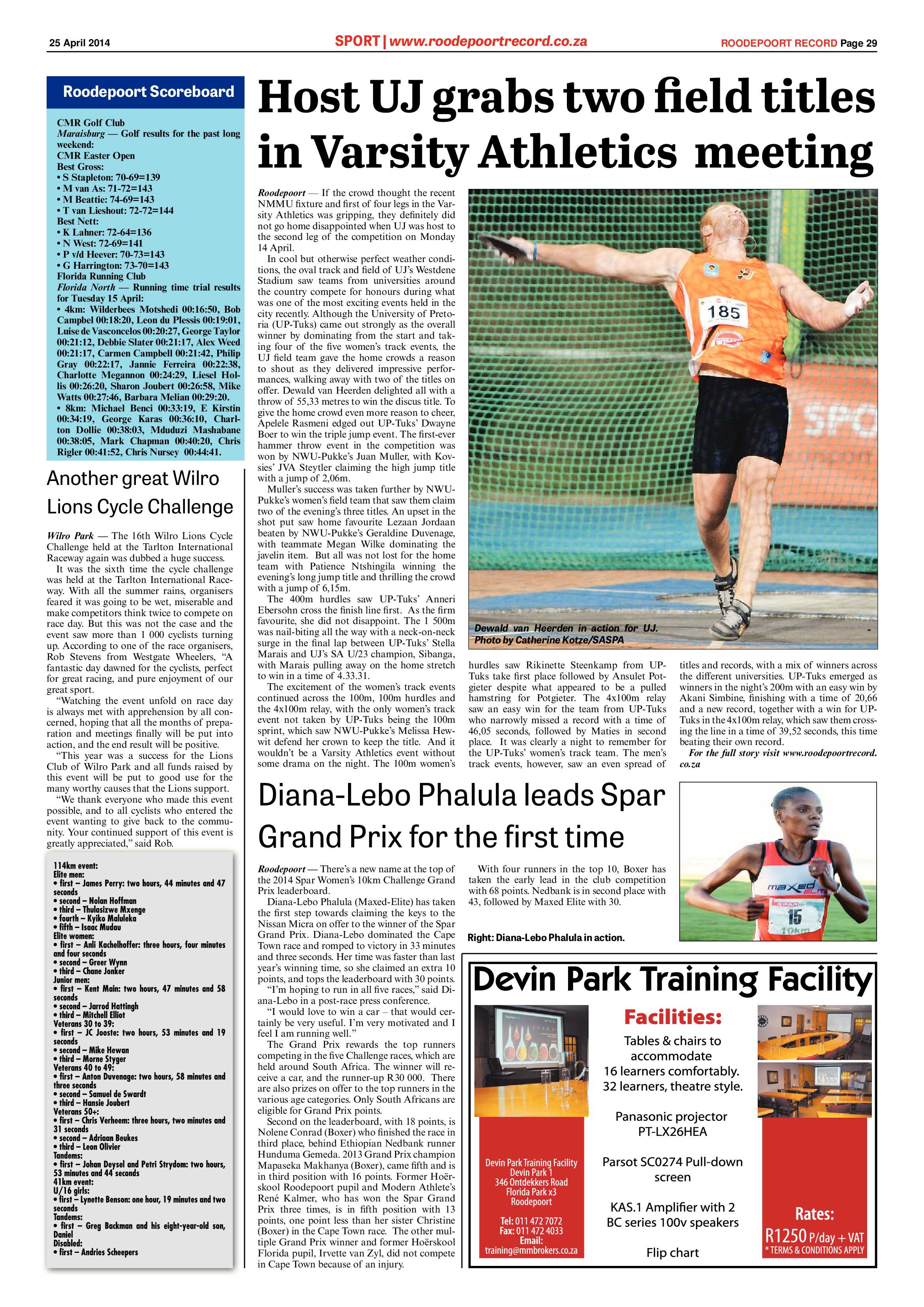 Roodepoort Record 25 April 2014 page 29