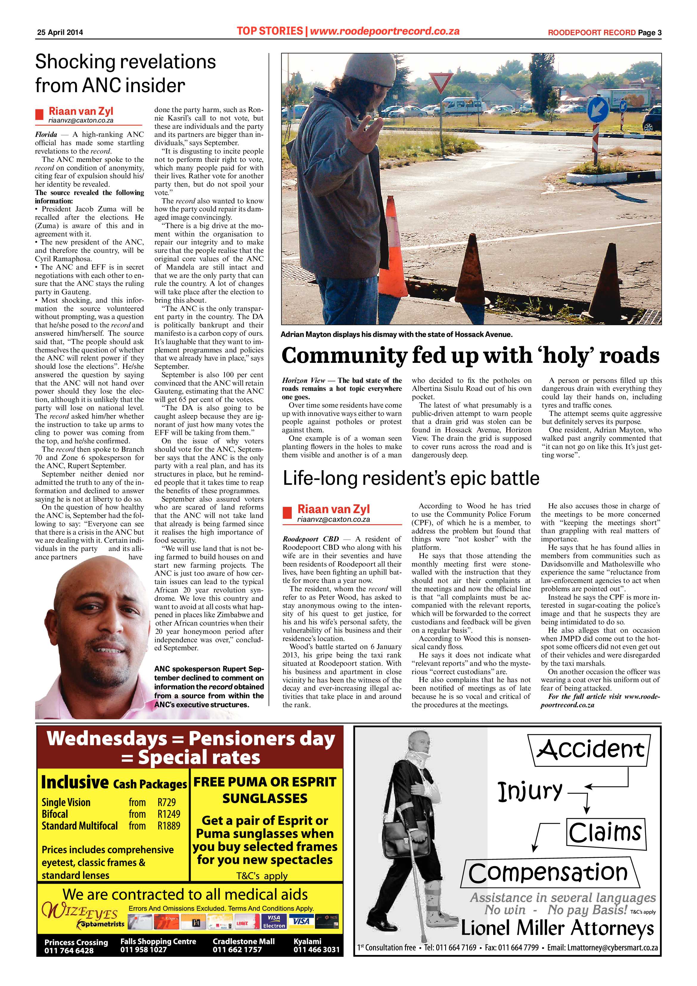 Roodepoort Record 25 April 2014 page 3