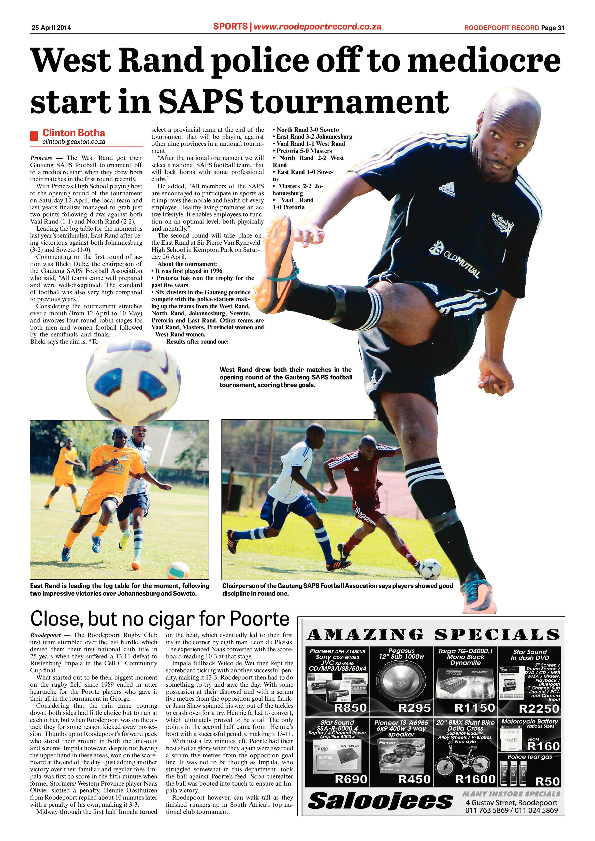 Roodepoort Record 25 April 2014 page 31