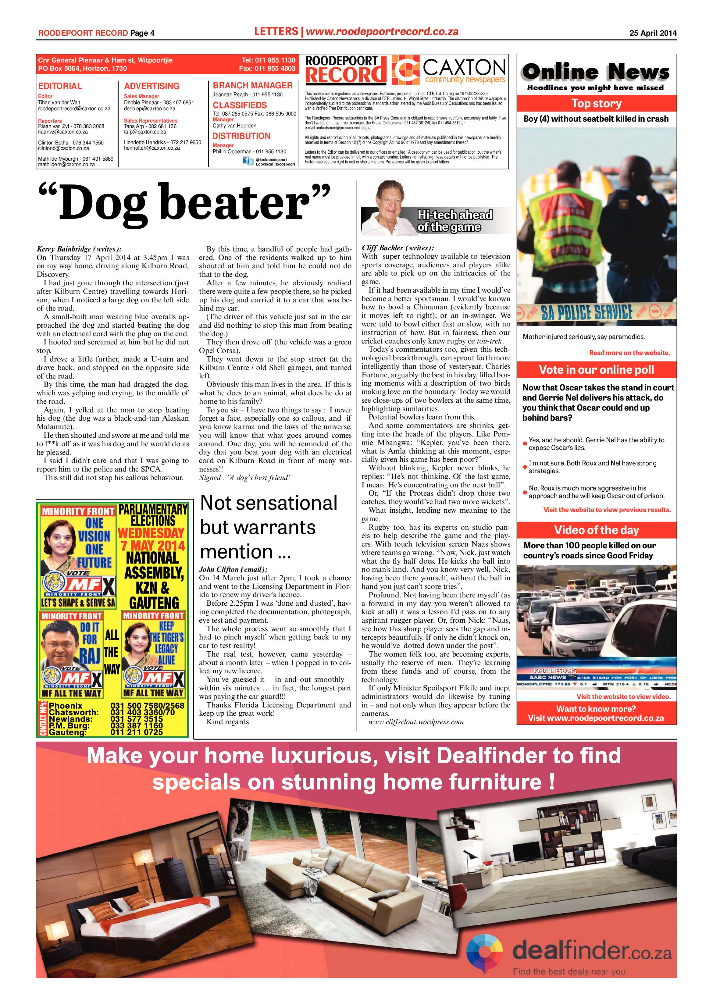 Roodepoort Record 25 April 2014 page 4