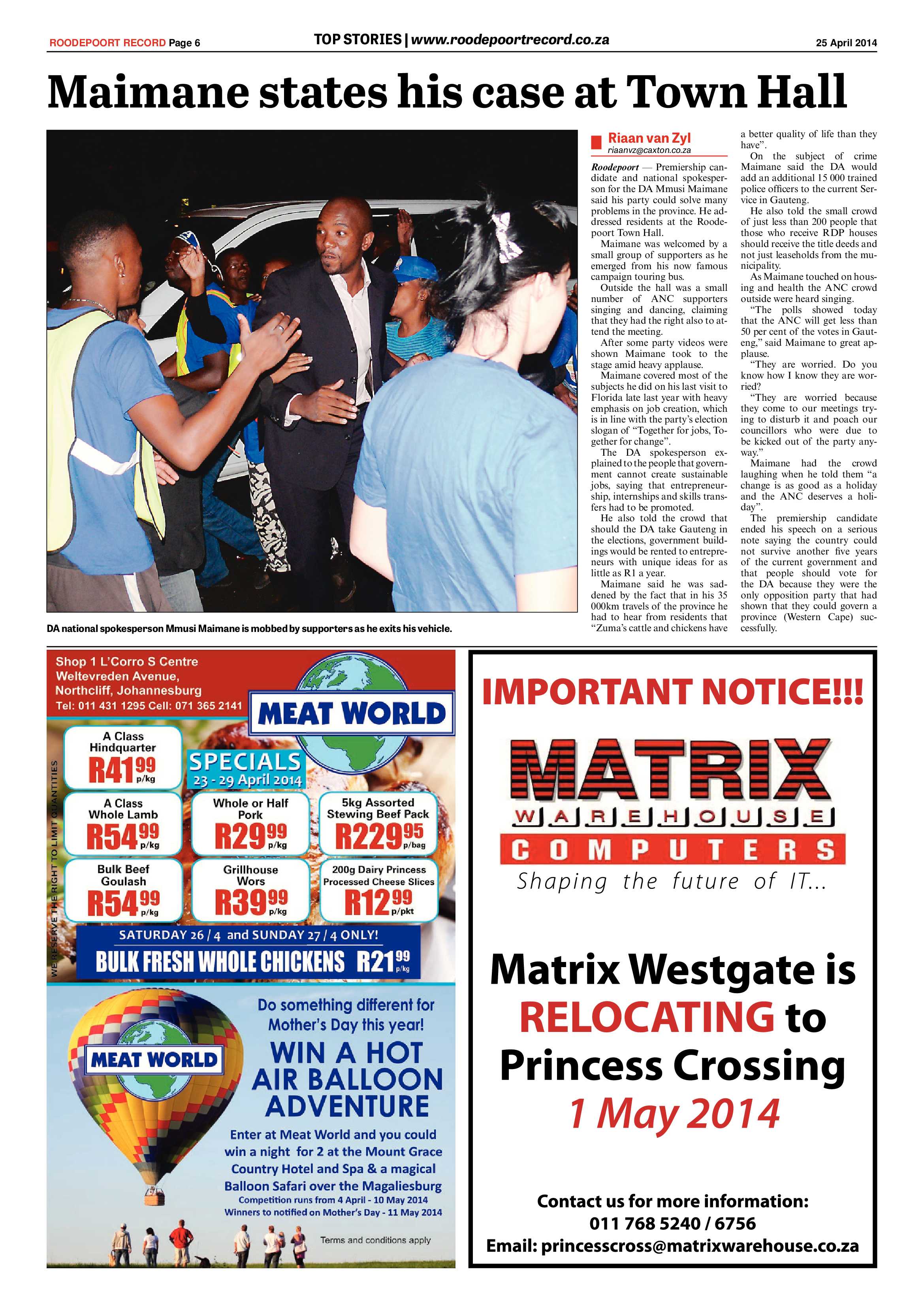 Roodepoort Record 25 April 2014 page 6