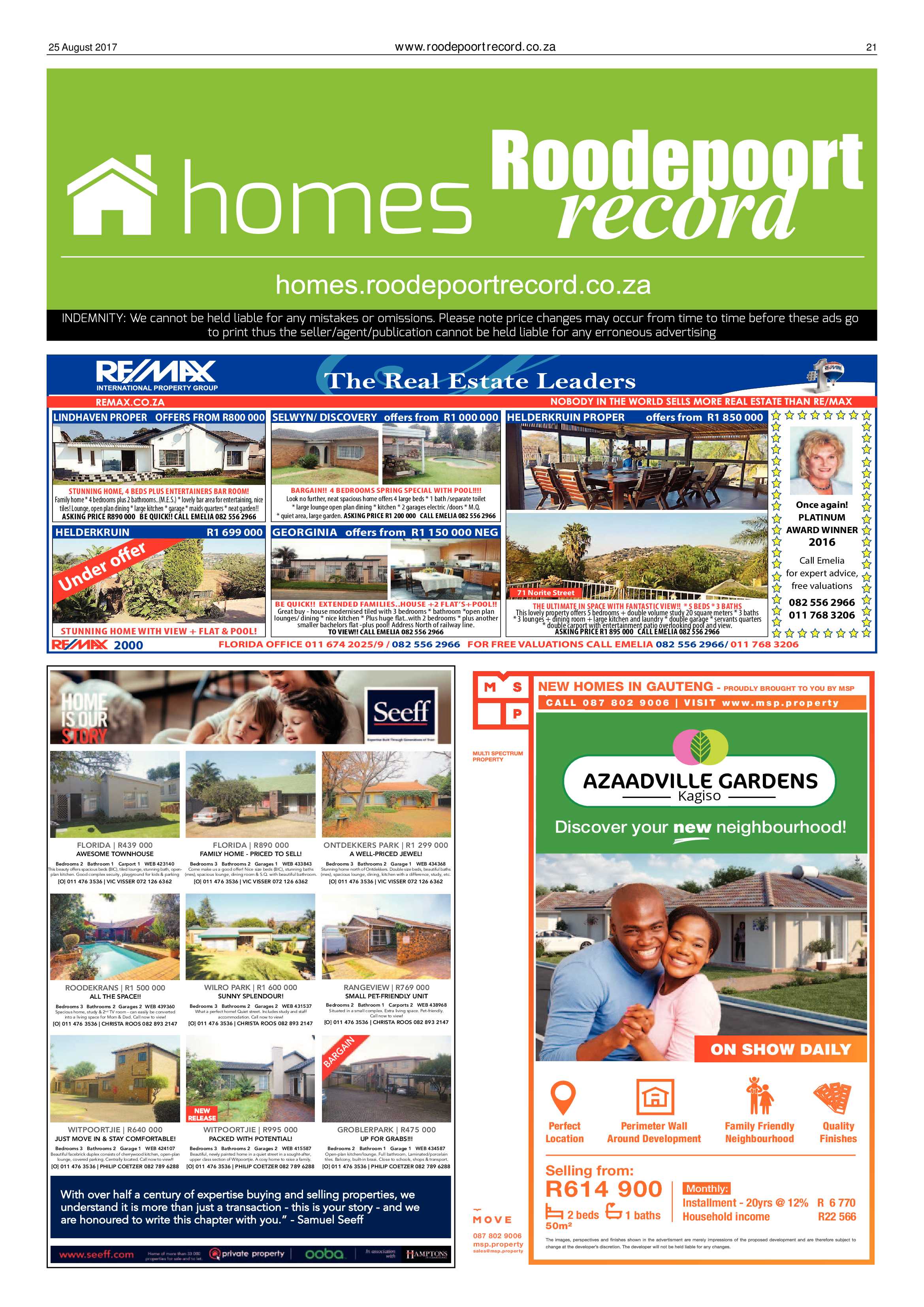 Roodepoort Record 25 August 2017 page 21