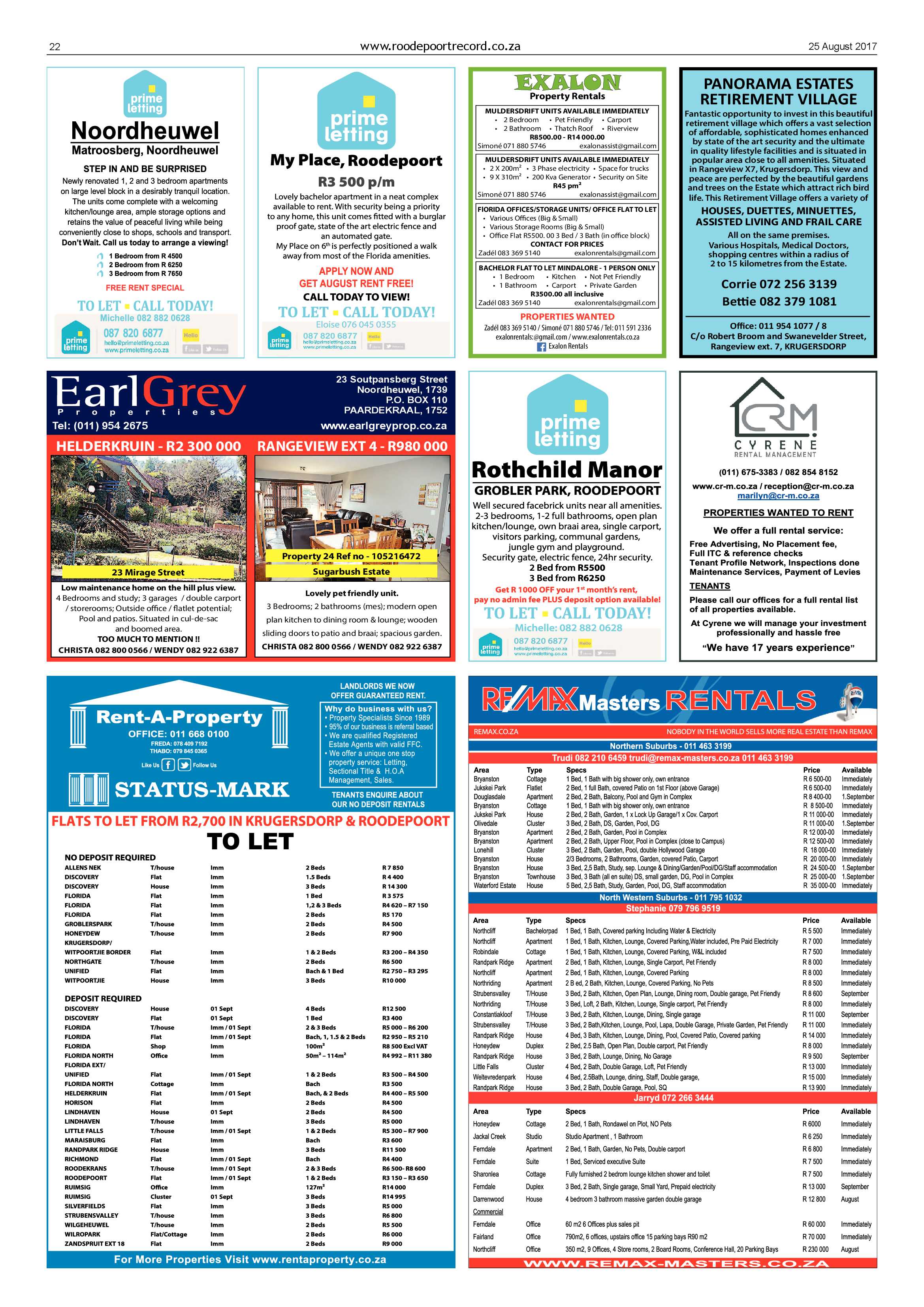 Roodepoort Record 25 August 2017 page 22