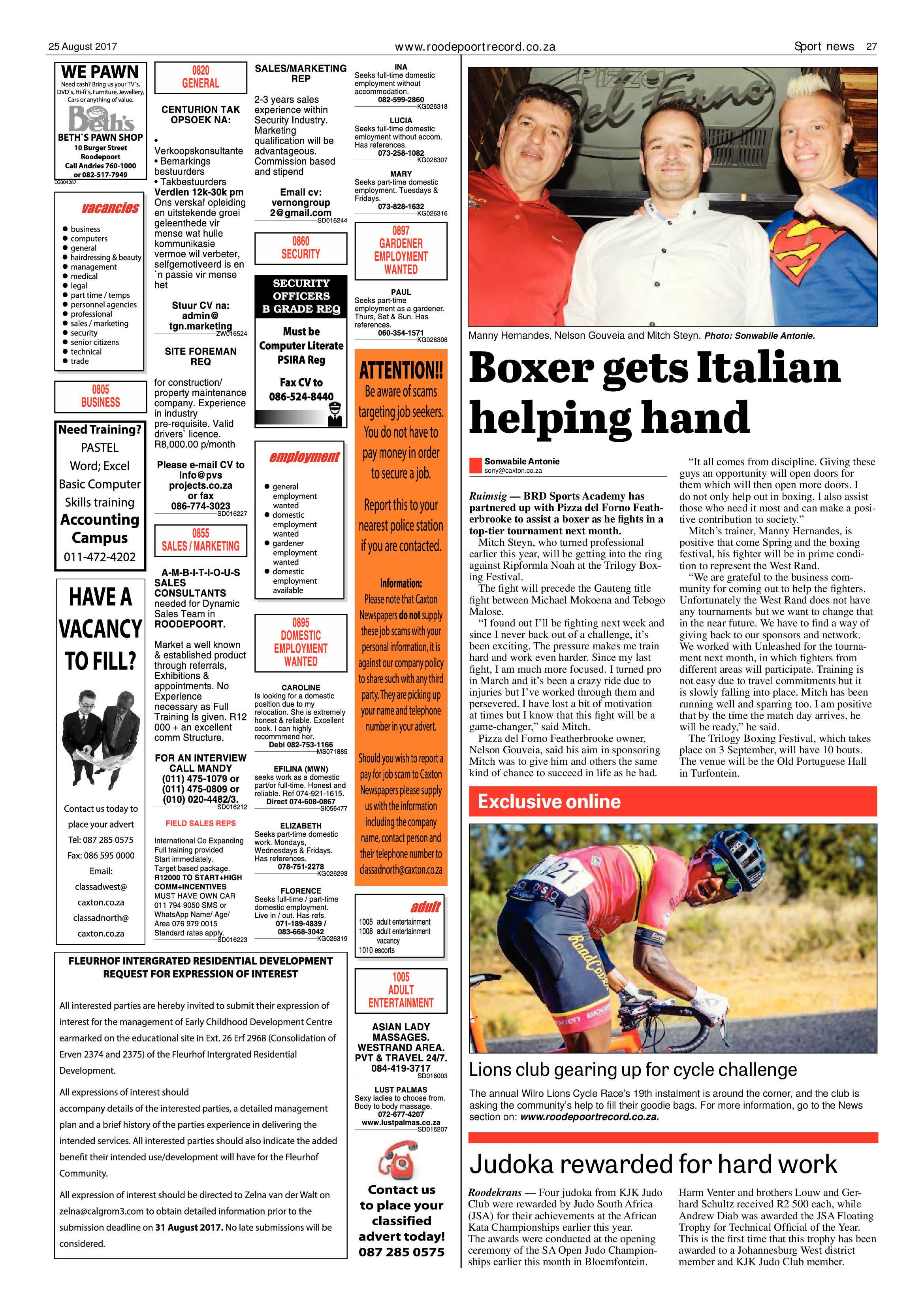 Roodepoort Record 25 August 2017 page 27