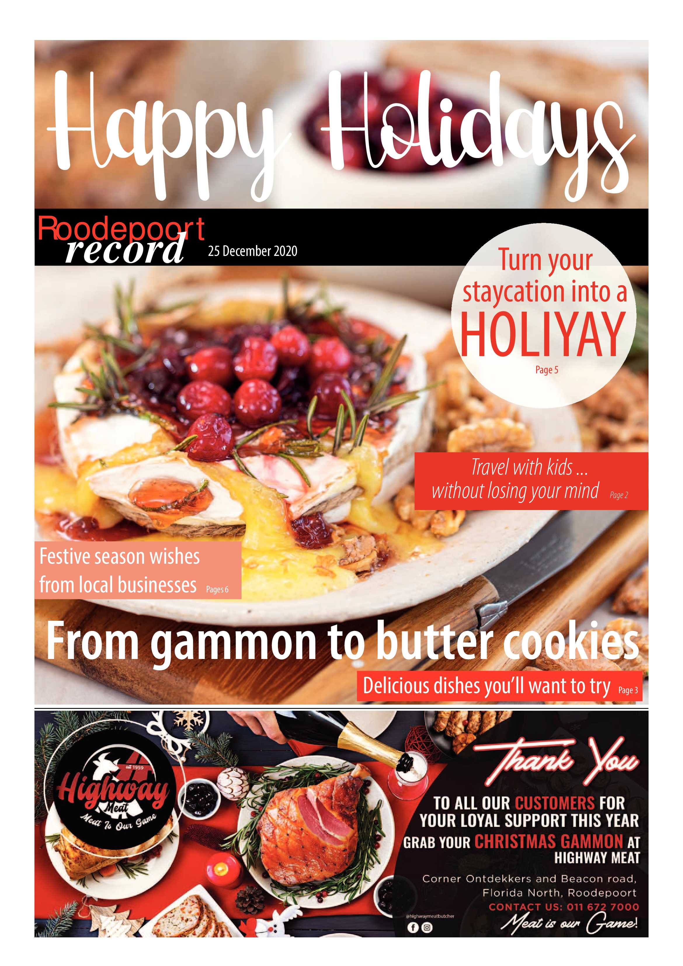Roodepoort Record 25 December 2020 page 1