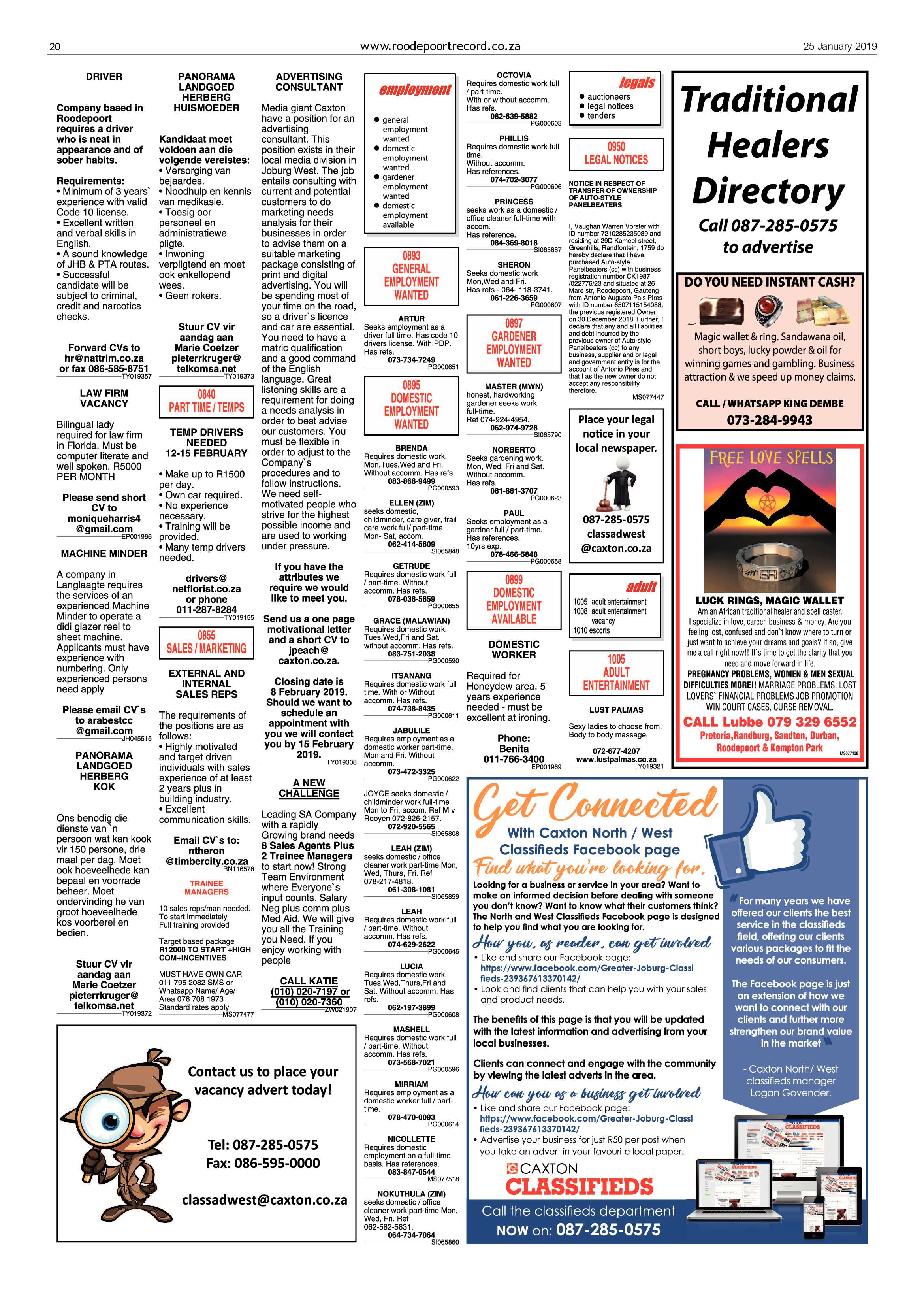 Roodepoort Record 25 January 2019 page 20