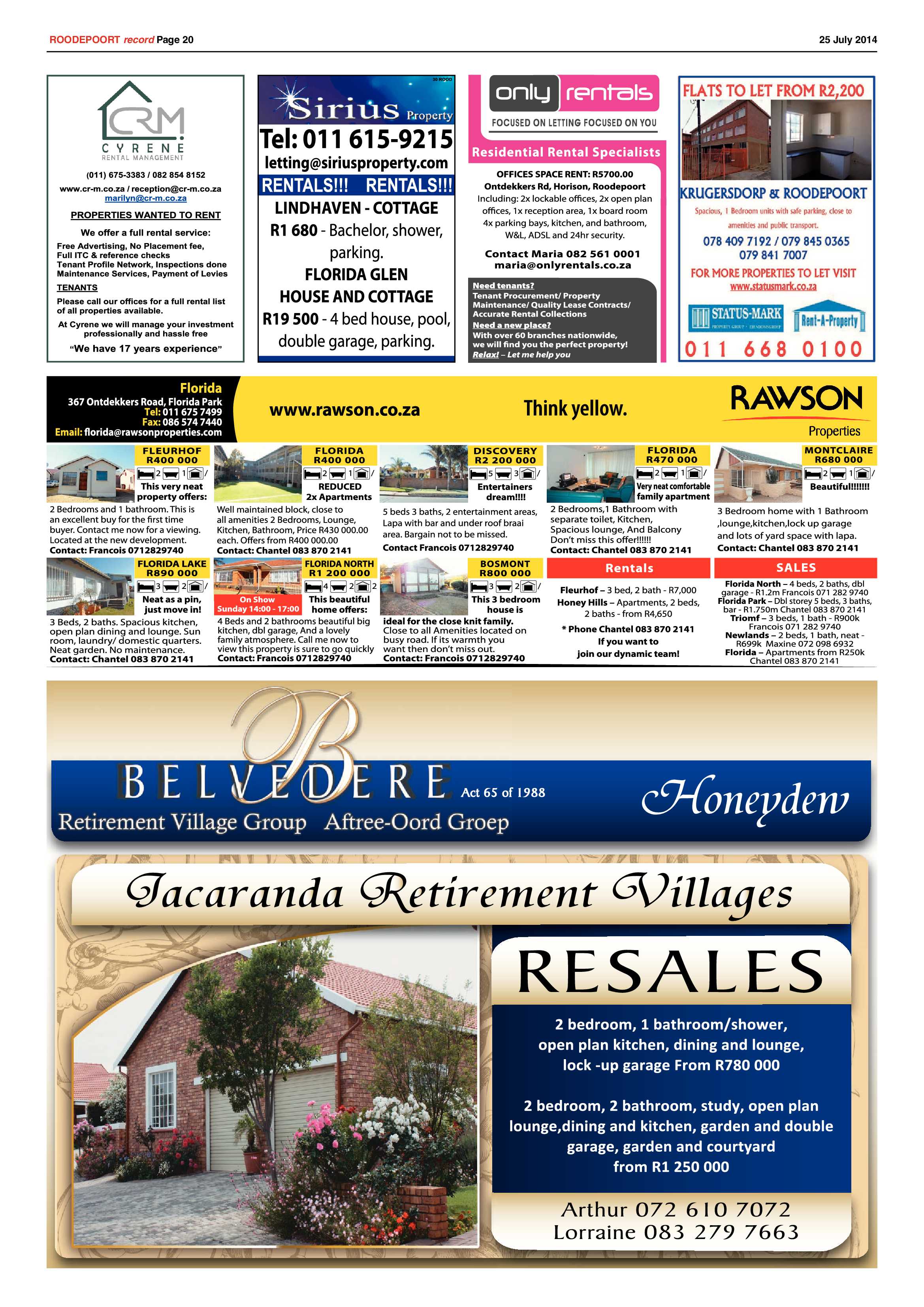 Roodepoort Record 25 July 2014 page 20