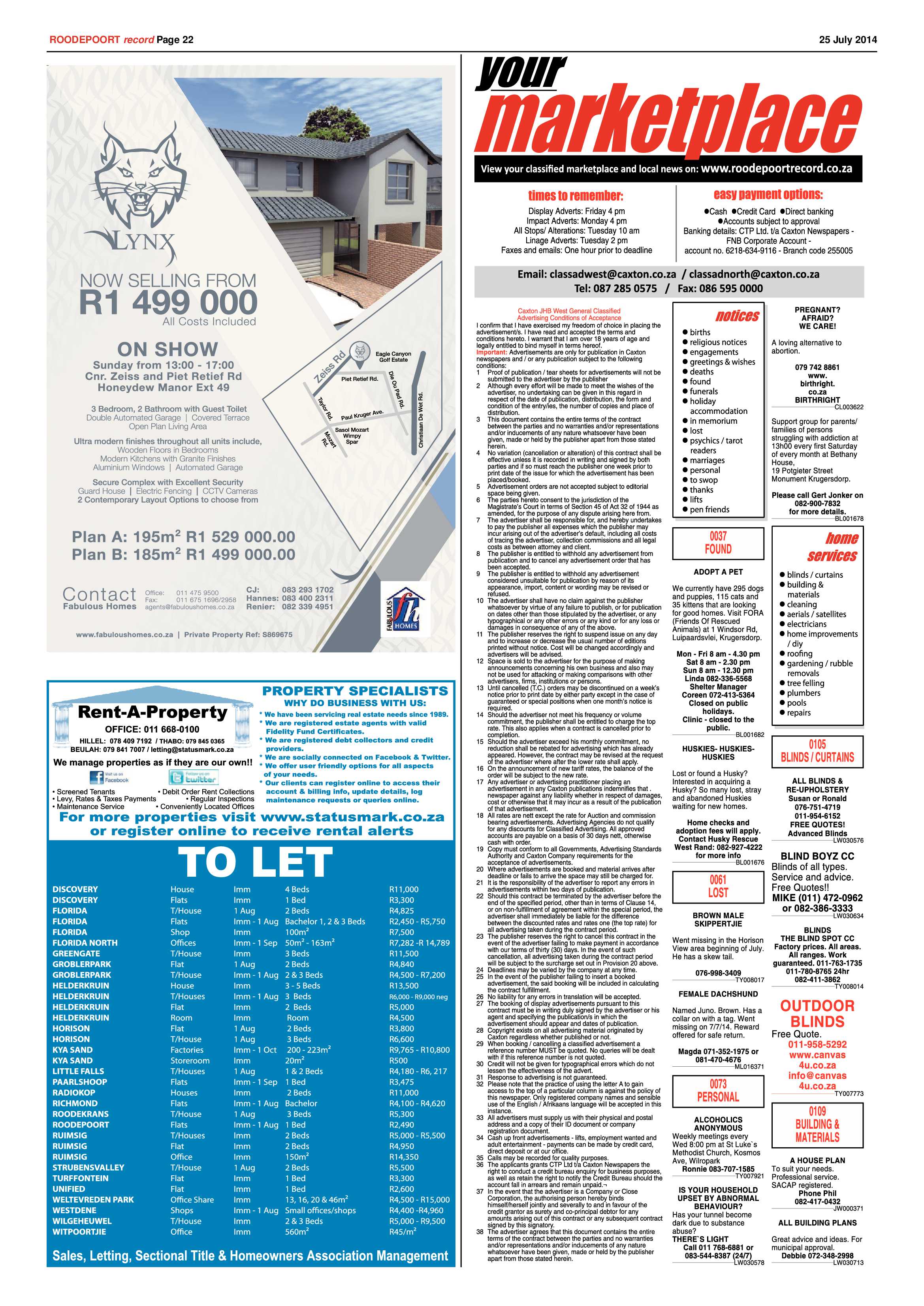 Roodepoort Record 25 July 2014 page 22