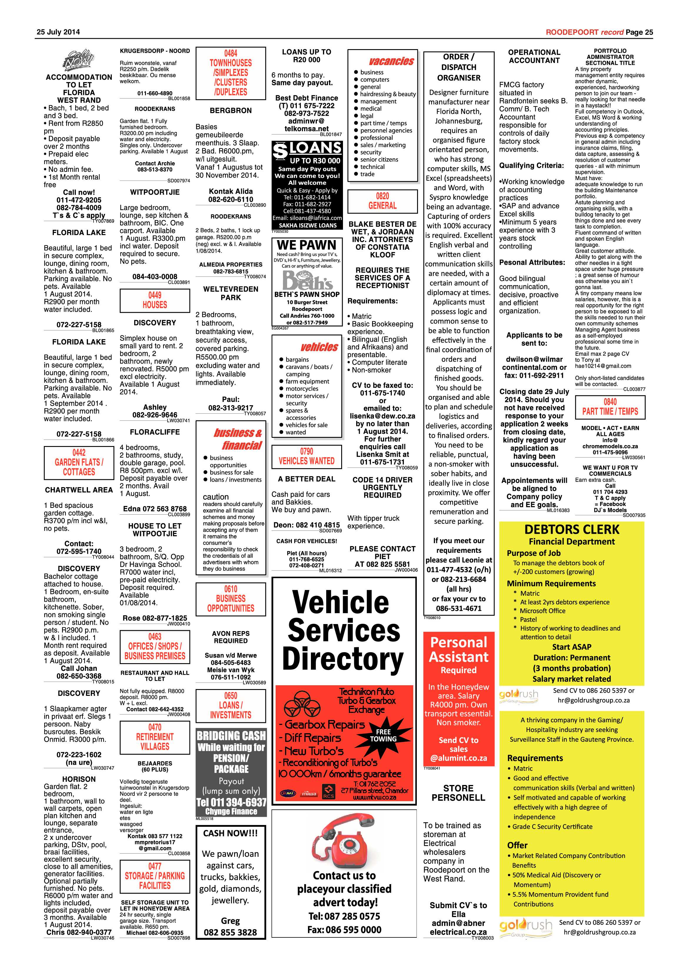 Roodepoort Record 25 July 2014 page 25