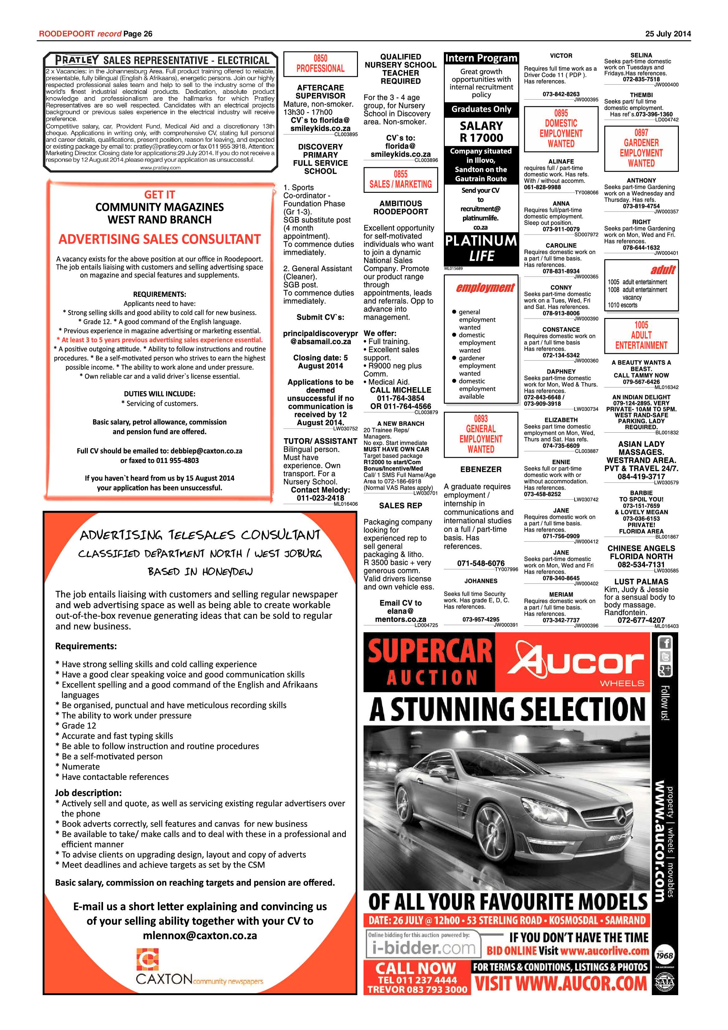 Roodepoort Record 25 July 2014 page 26