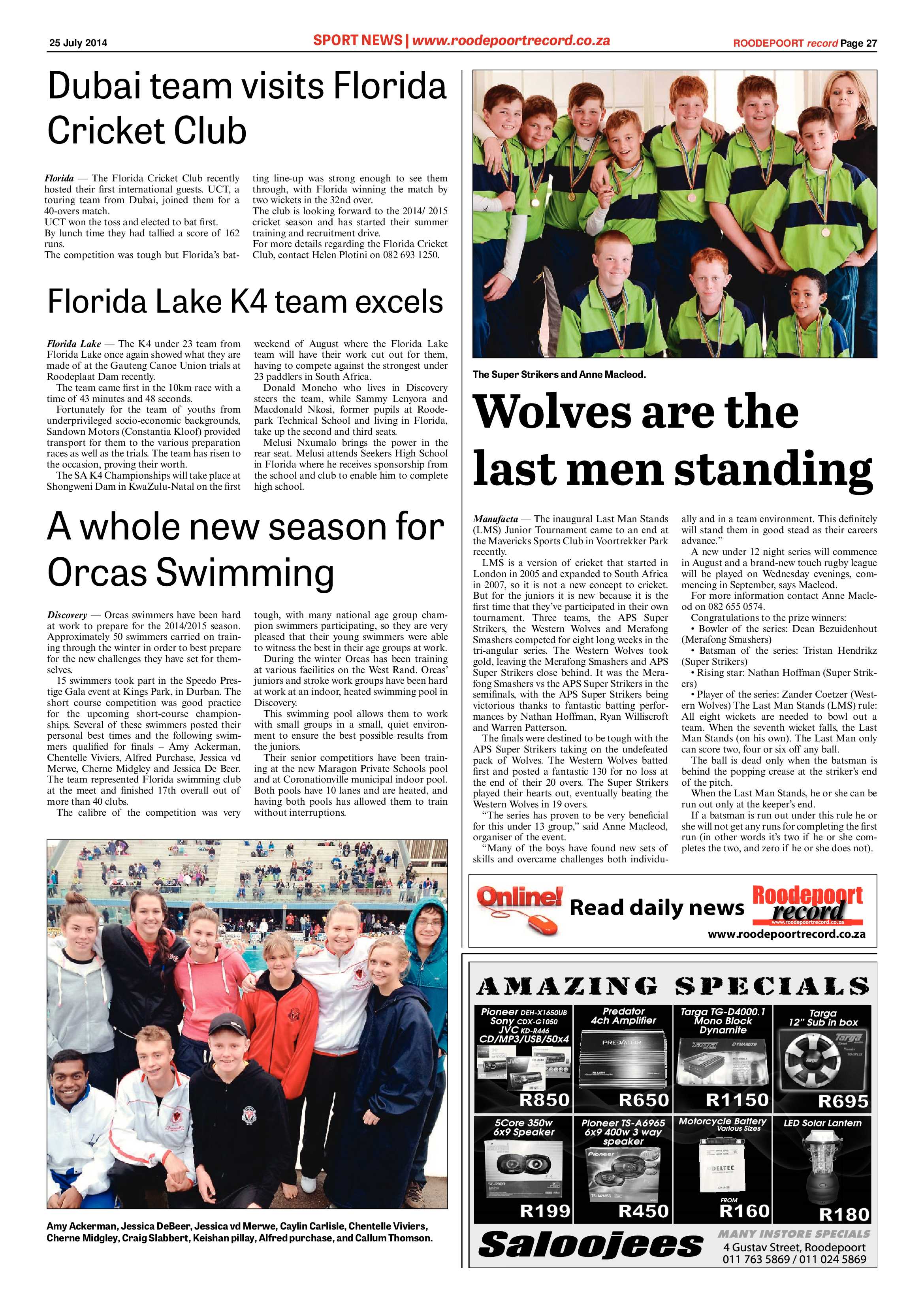 Roodepoort Record 25 July 2014 page 27