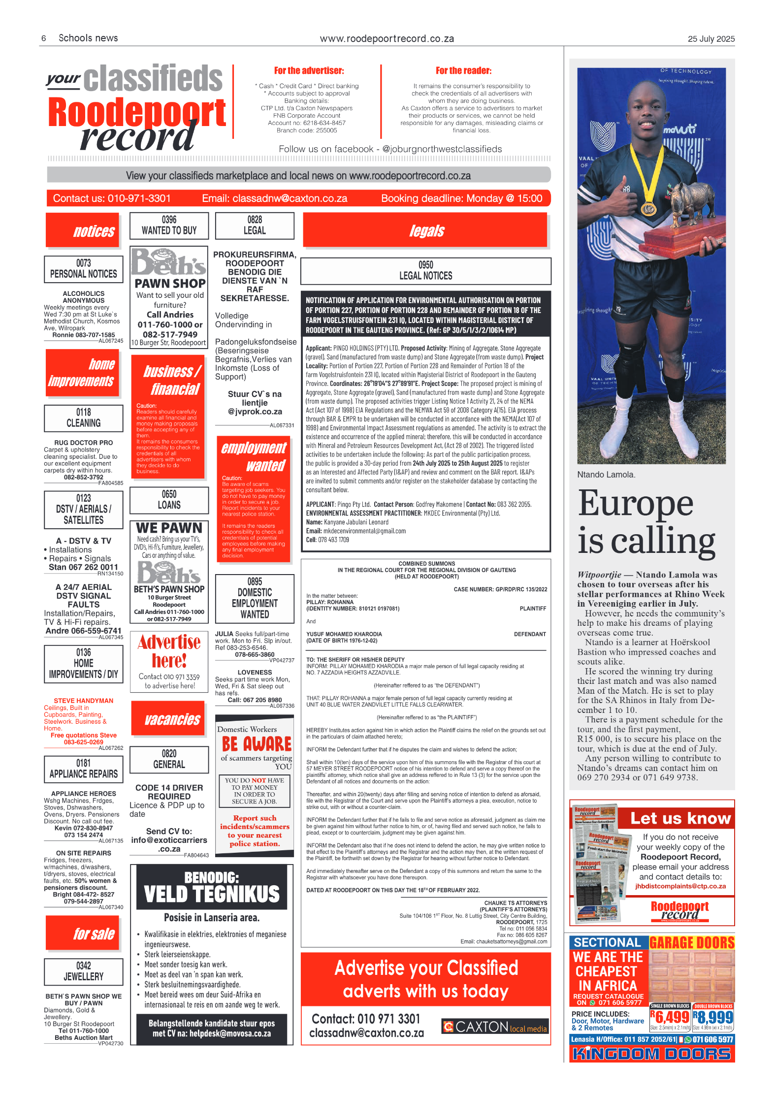 Roodepoort Record 25 July 2025 page 6