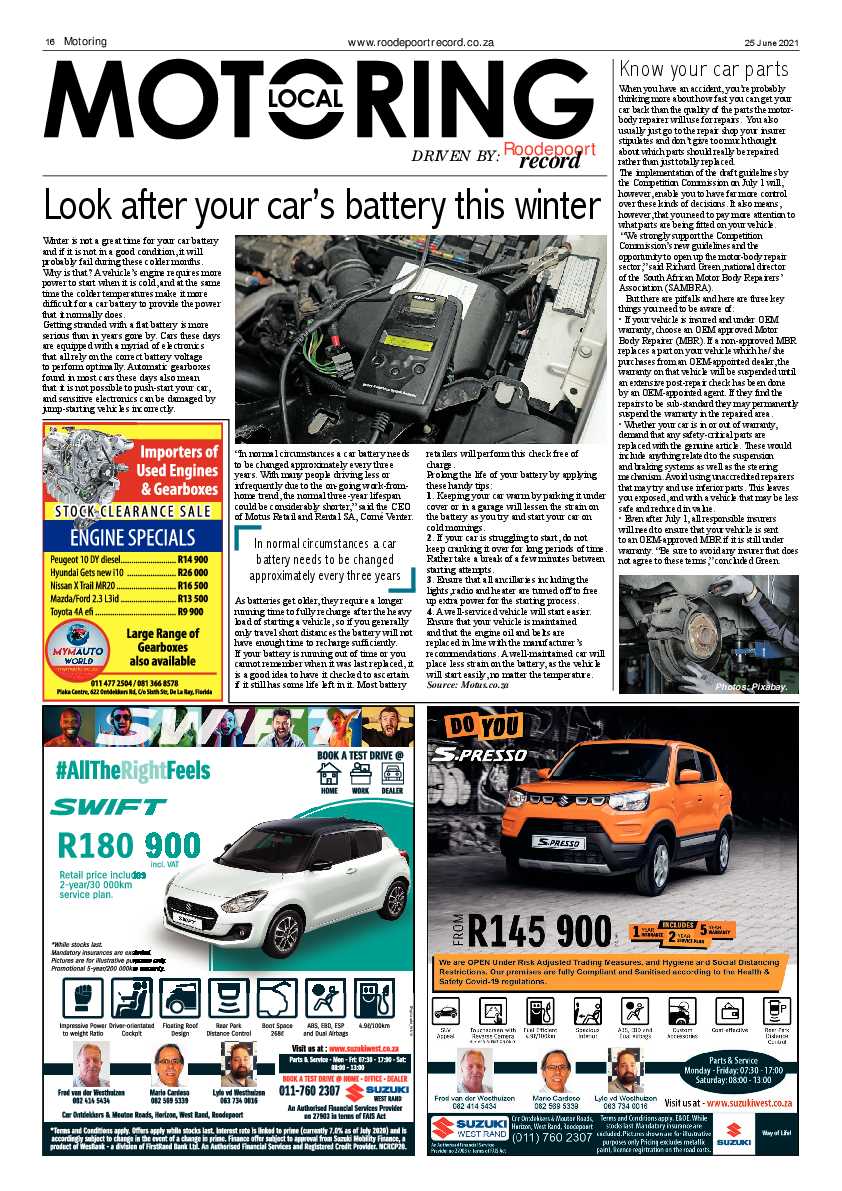 Roodepoort Record 25 June 2021 page 16