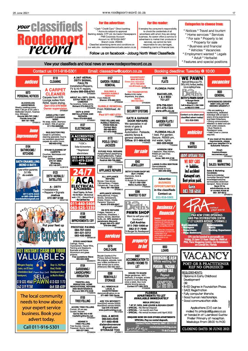 Roodepoort Record 25 June 2021 page 17