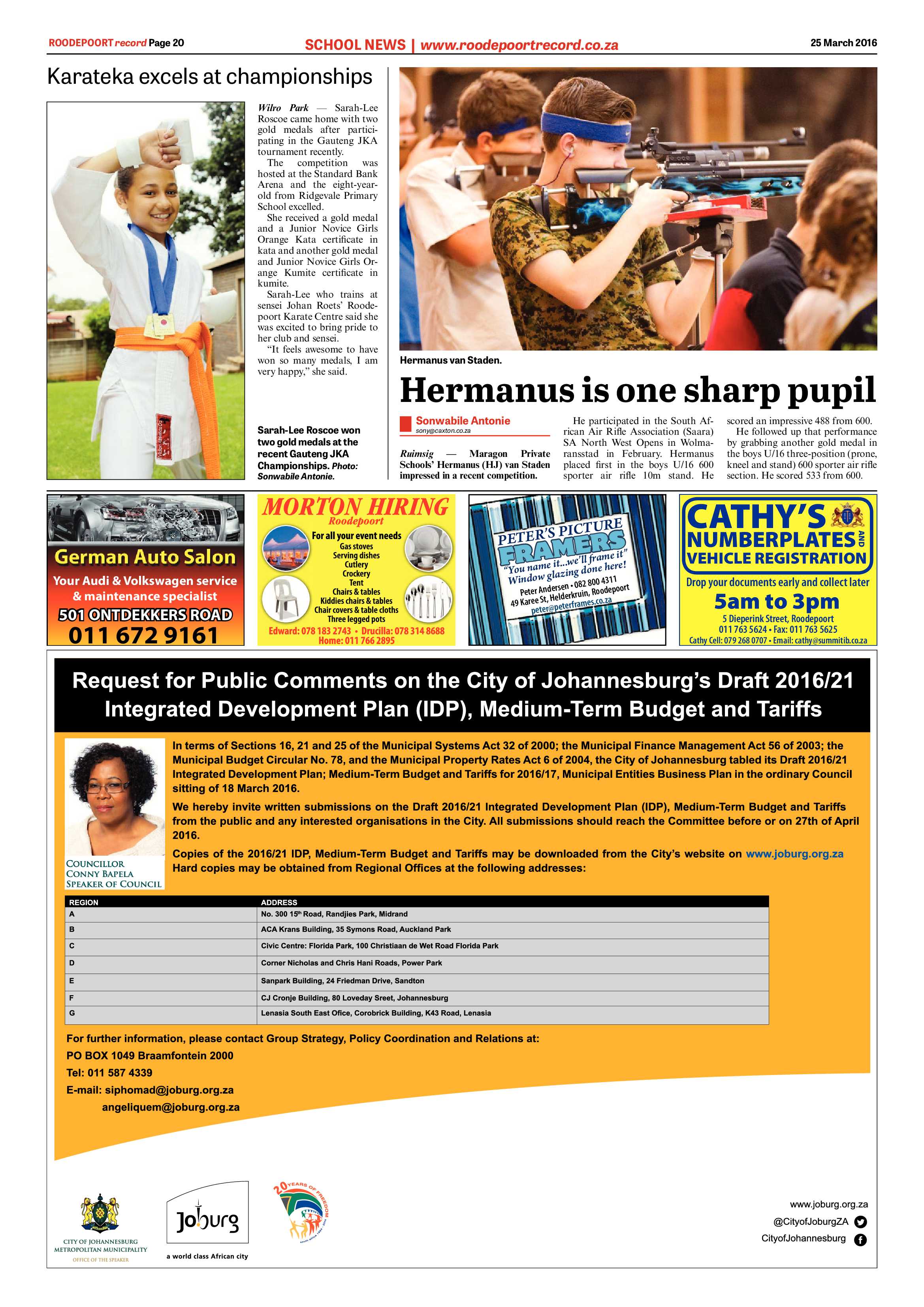 Roodepoort Record 25 March 2016 page 20