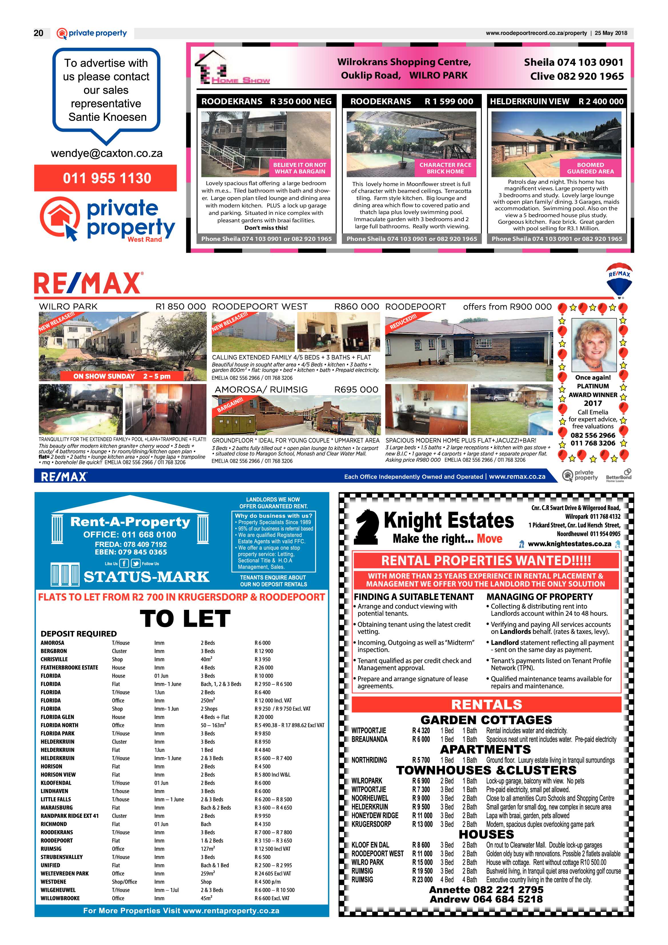 Roodepoort Record 25 May 2018 page 20