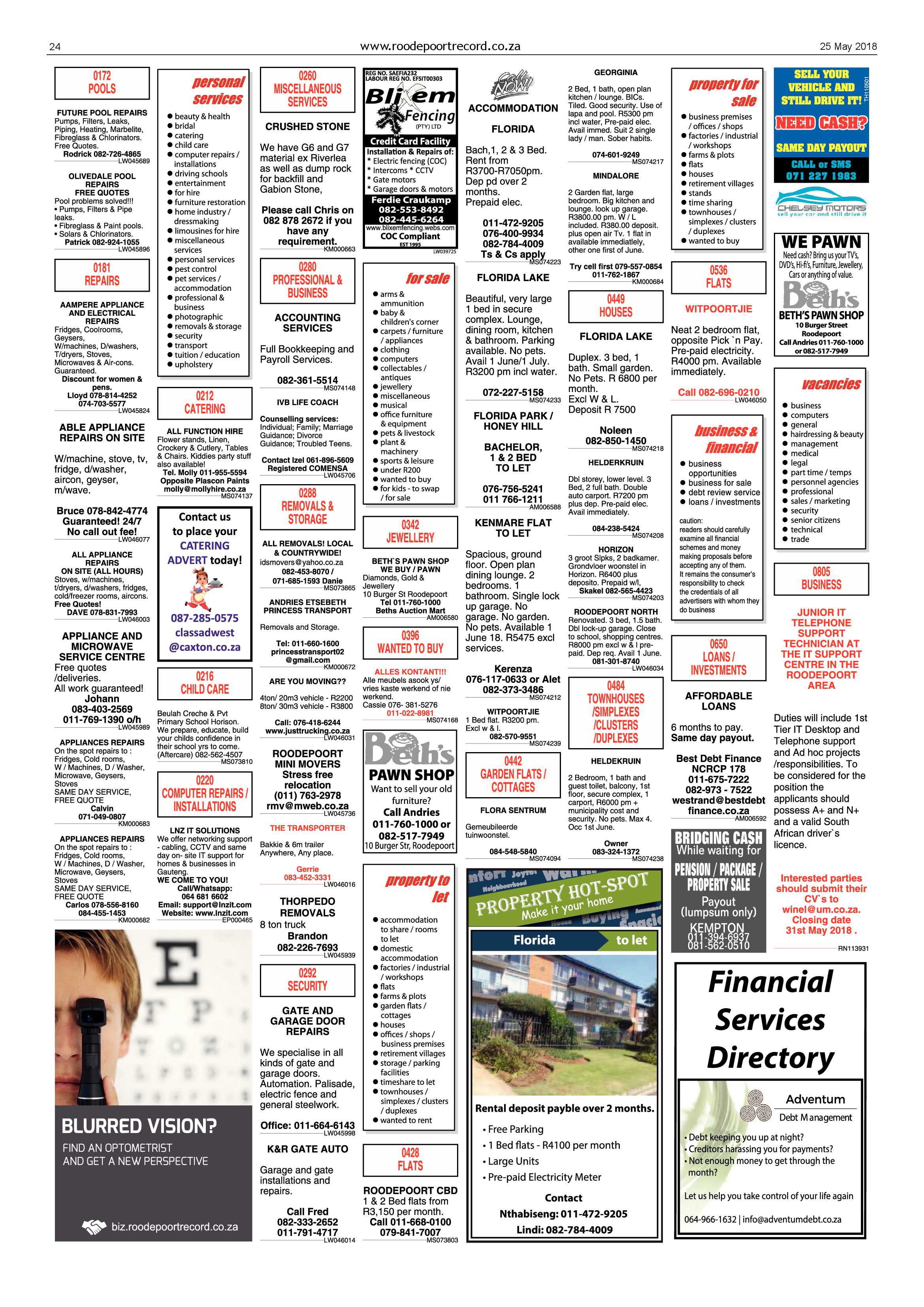 Roodepoort Record 25 May 2018 page 24