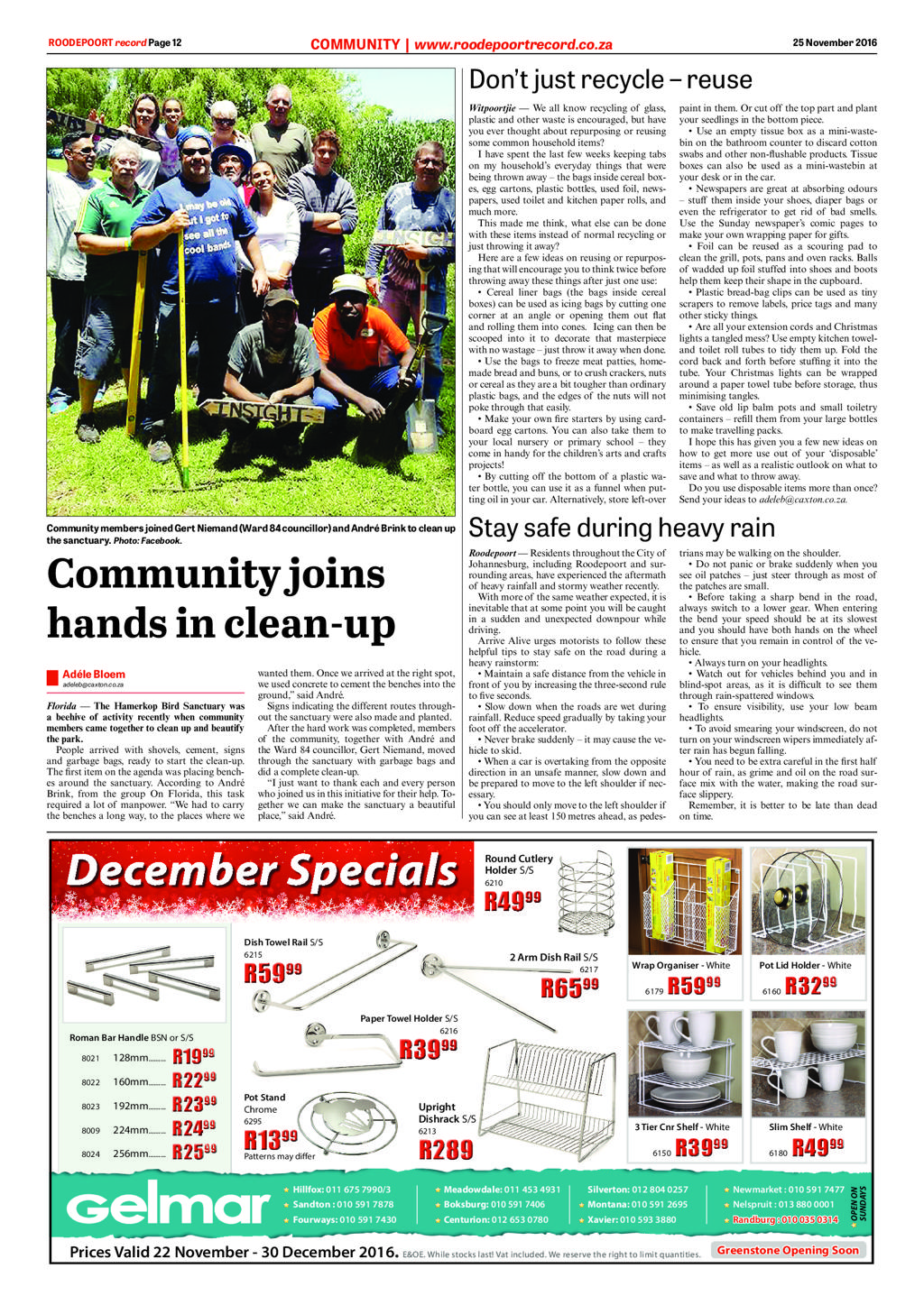 Roodepoort Record 25 November 2016 page 12