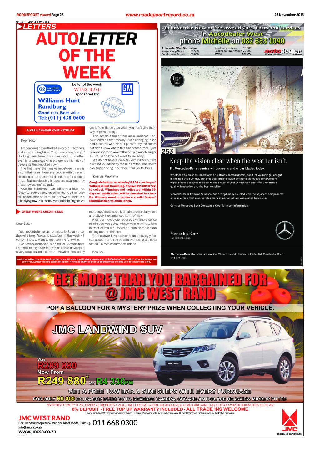 Roodepoort Record 25 November 2016 page 28