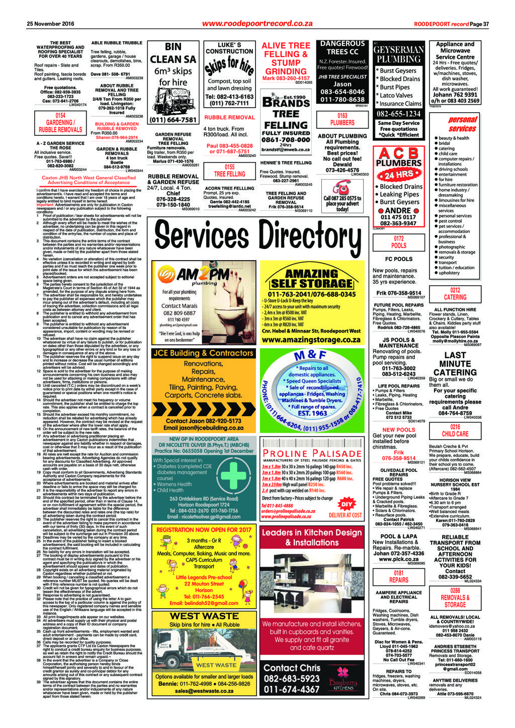 Roodepoort Record 25 November 2016 page 37