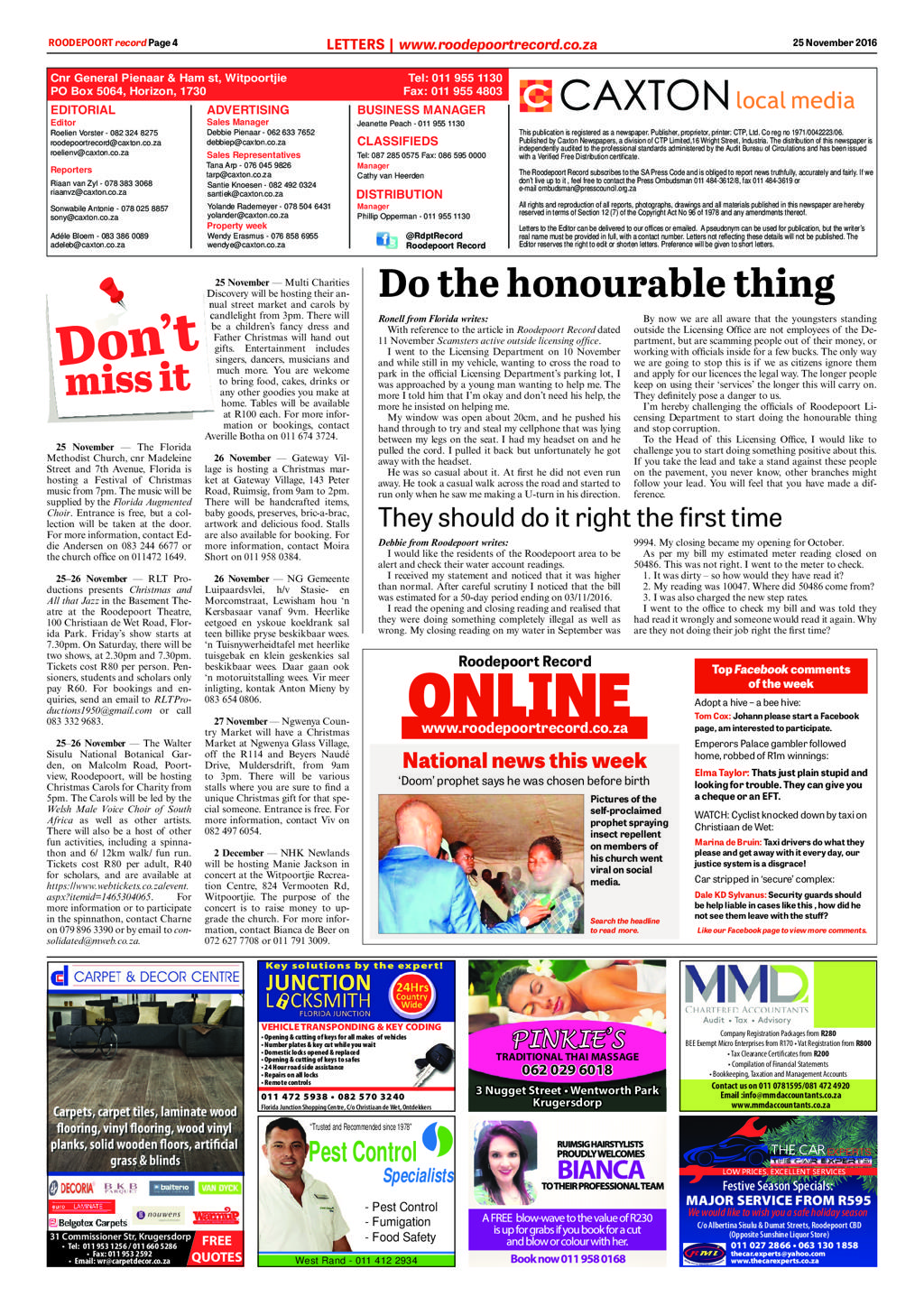 Roodepoort Record 25 November 2016 page 4