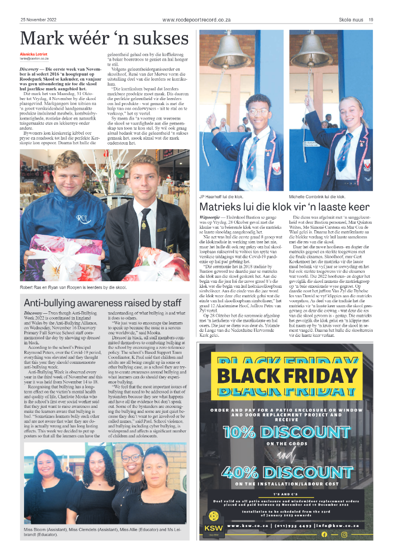 Roodepoort Record 25 November 2022 page 19