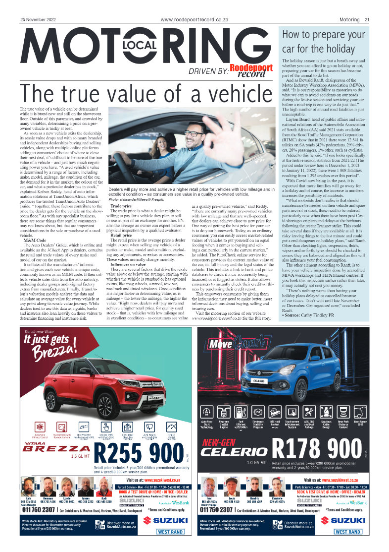 Roodepoort Record 25 November 2022 page 21