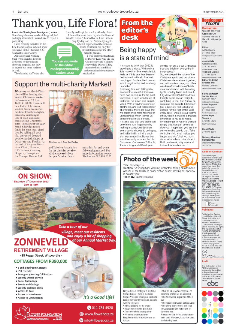 Roodepoort Record 25 November 2022 page 4