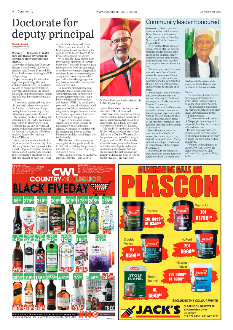 Roodepoort Record 25 November 2022 page 6