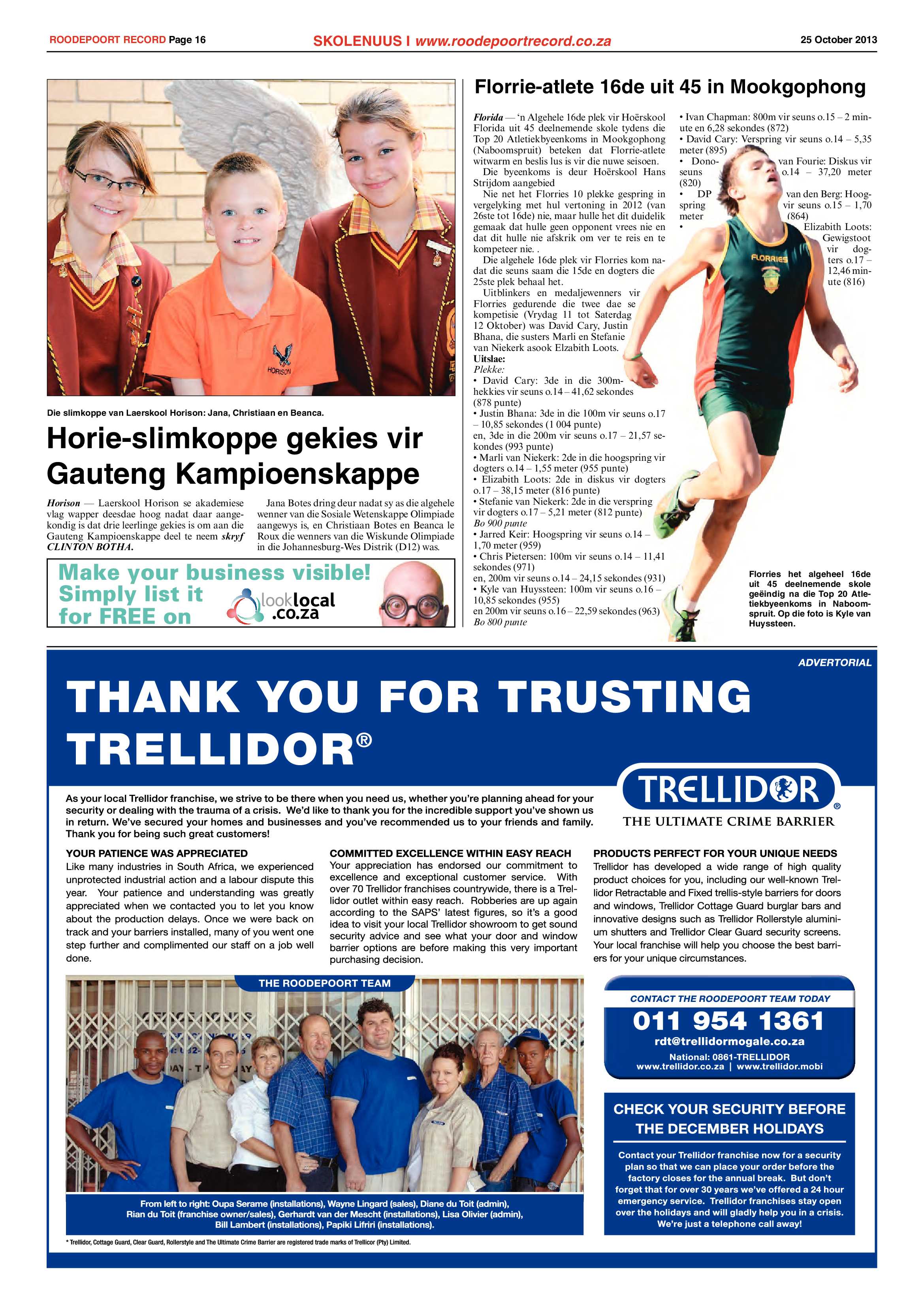 Roodepoort Record 25 October 2013 page 16