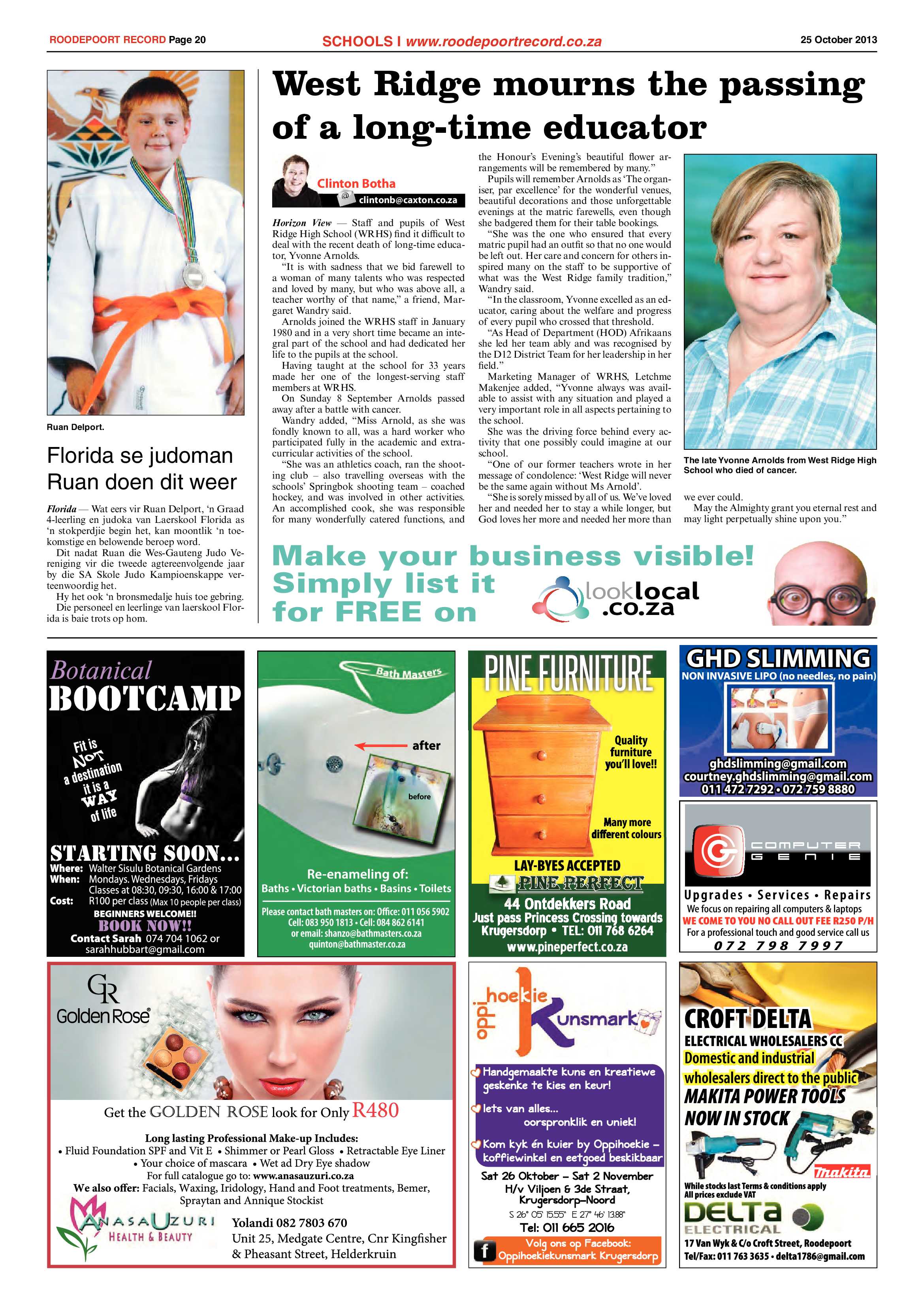 Roodepoort Record 25 October 2013 page 20