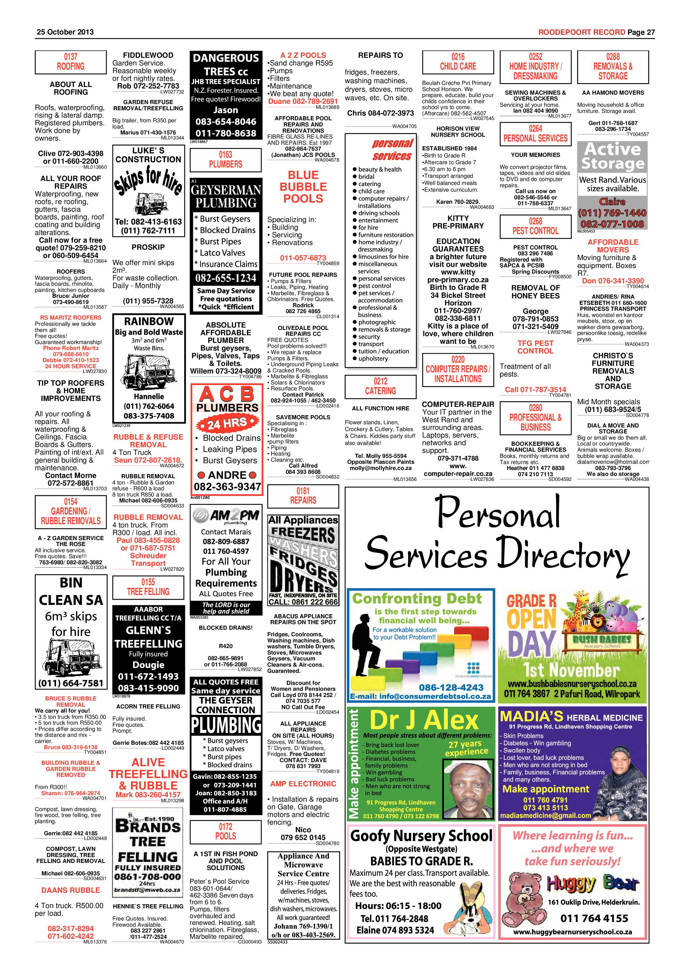 Roodepoort Record 25 October 2013 page 27